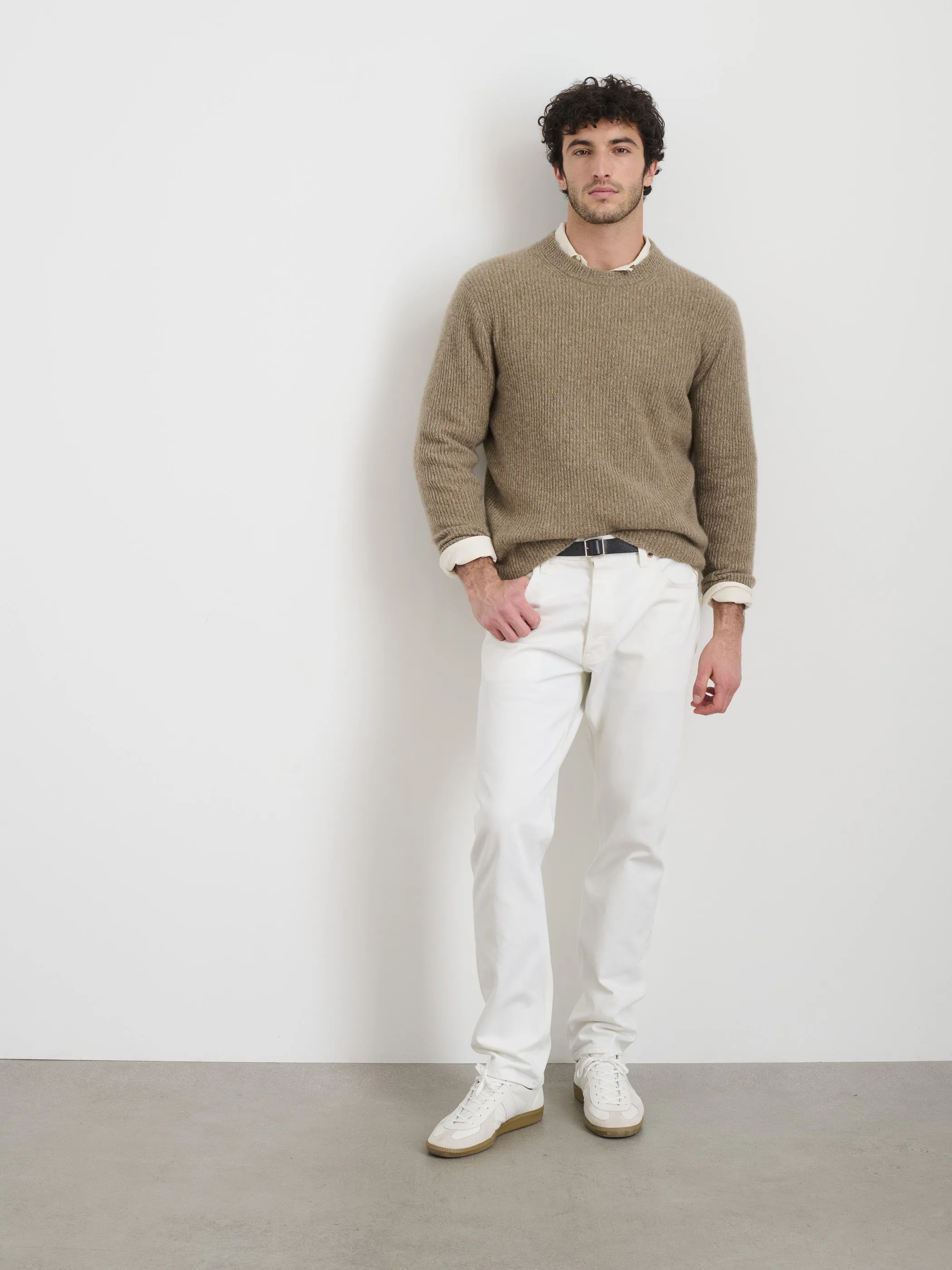 Jordan Cashmere Sweater in  Marled Cashmere