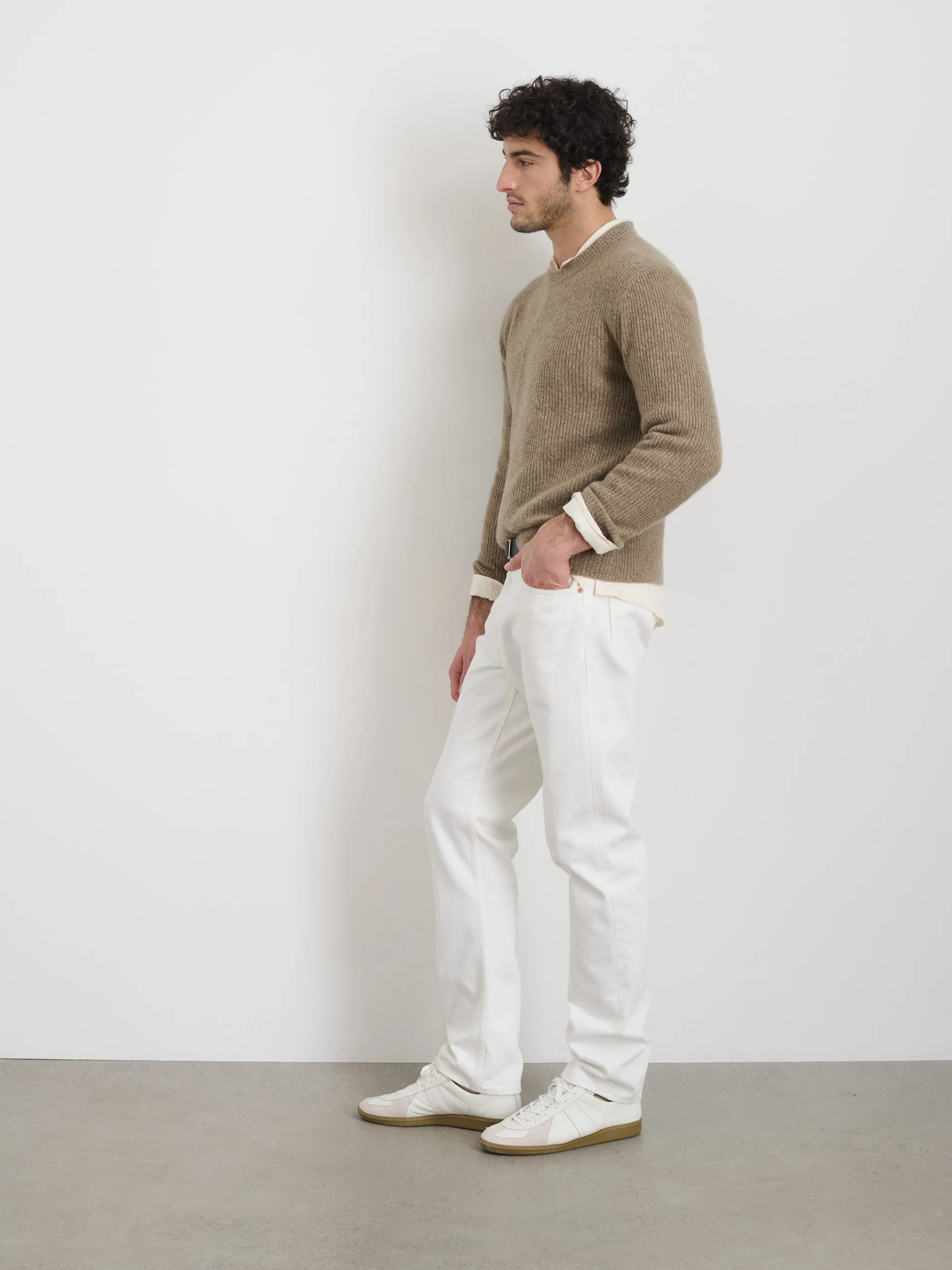 Jordan Cashmere Sweater in  Marled Cashmere