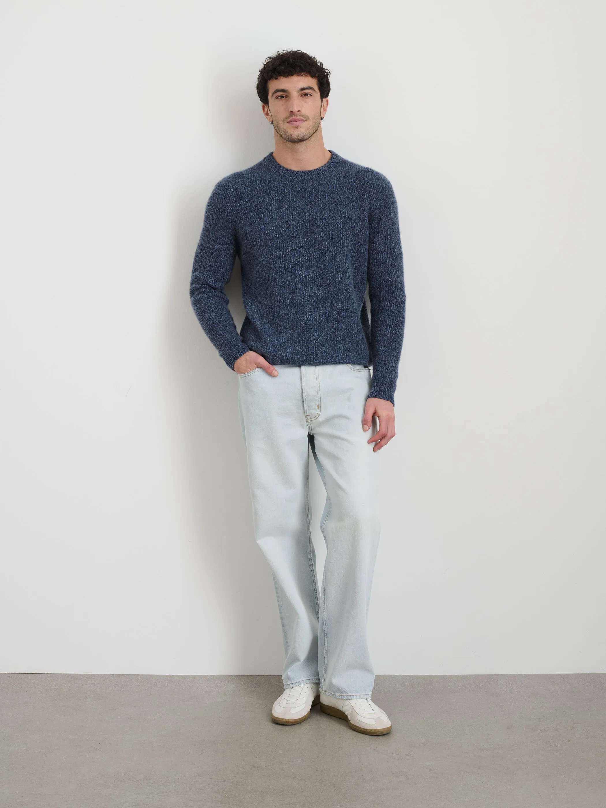 Jordan Cashmere Sweater in  Marled Cashmere
