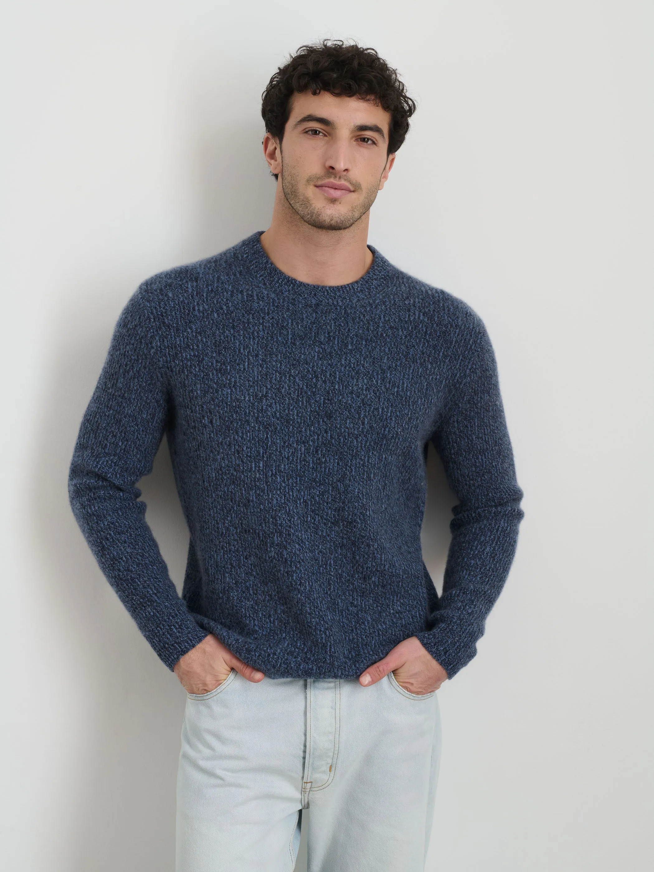Jordan Cashmere Sweater in  Marled Cashmere