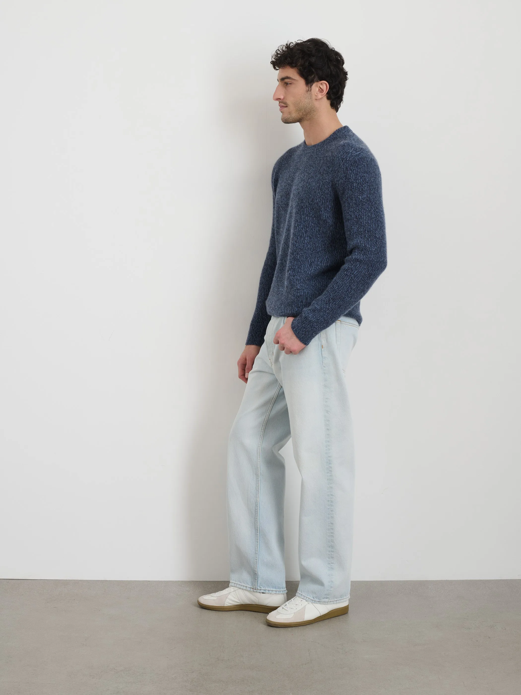 Jordan Cashmere Sweater in  Marled Cashmere