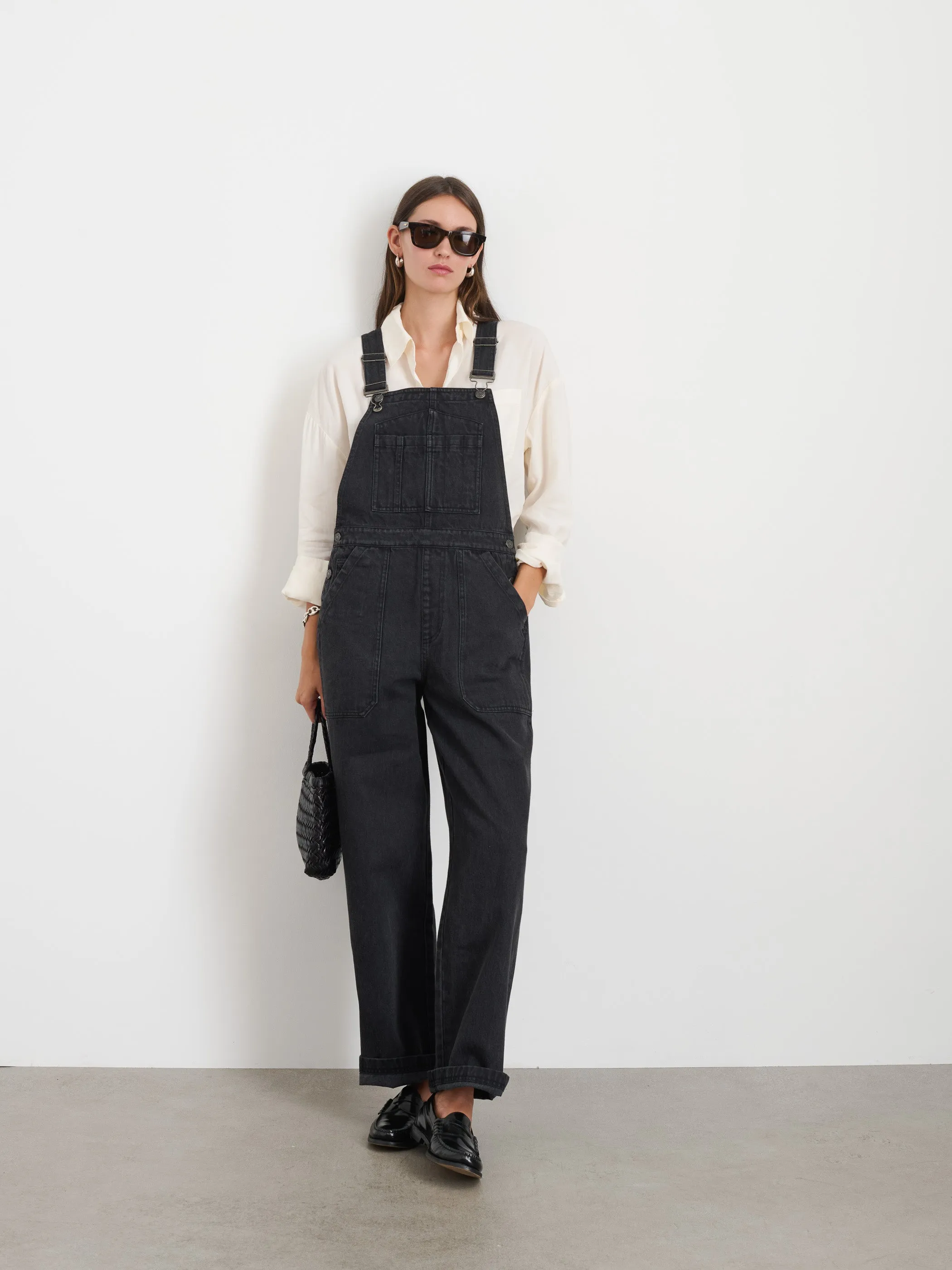Lili Overall In Black Denim