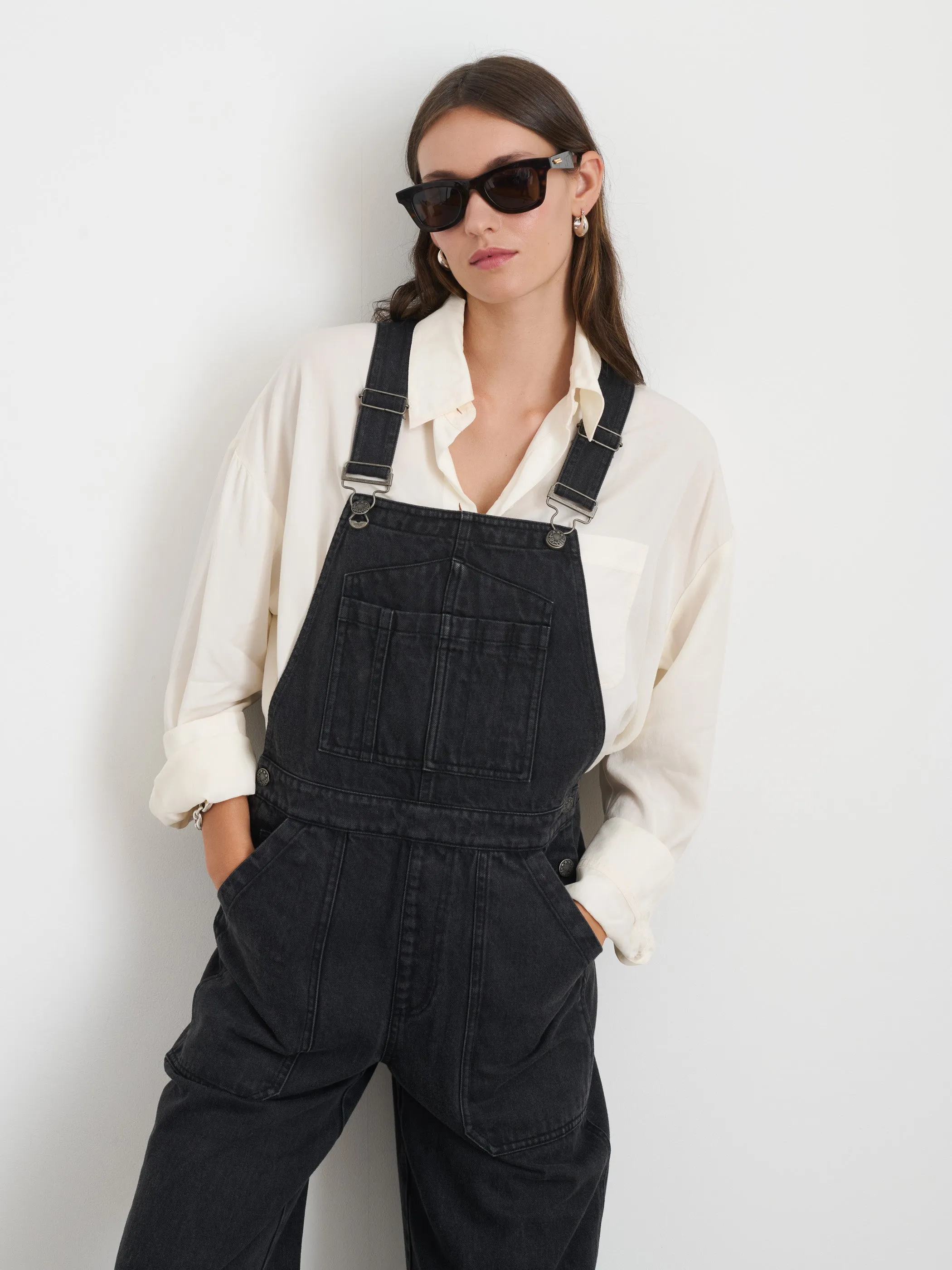 Lili Overall In Black Denim