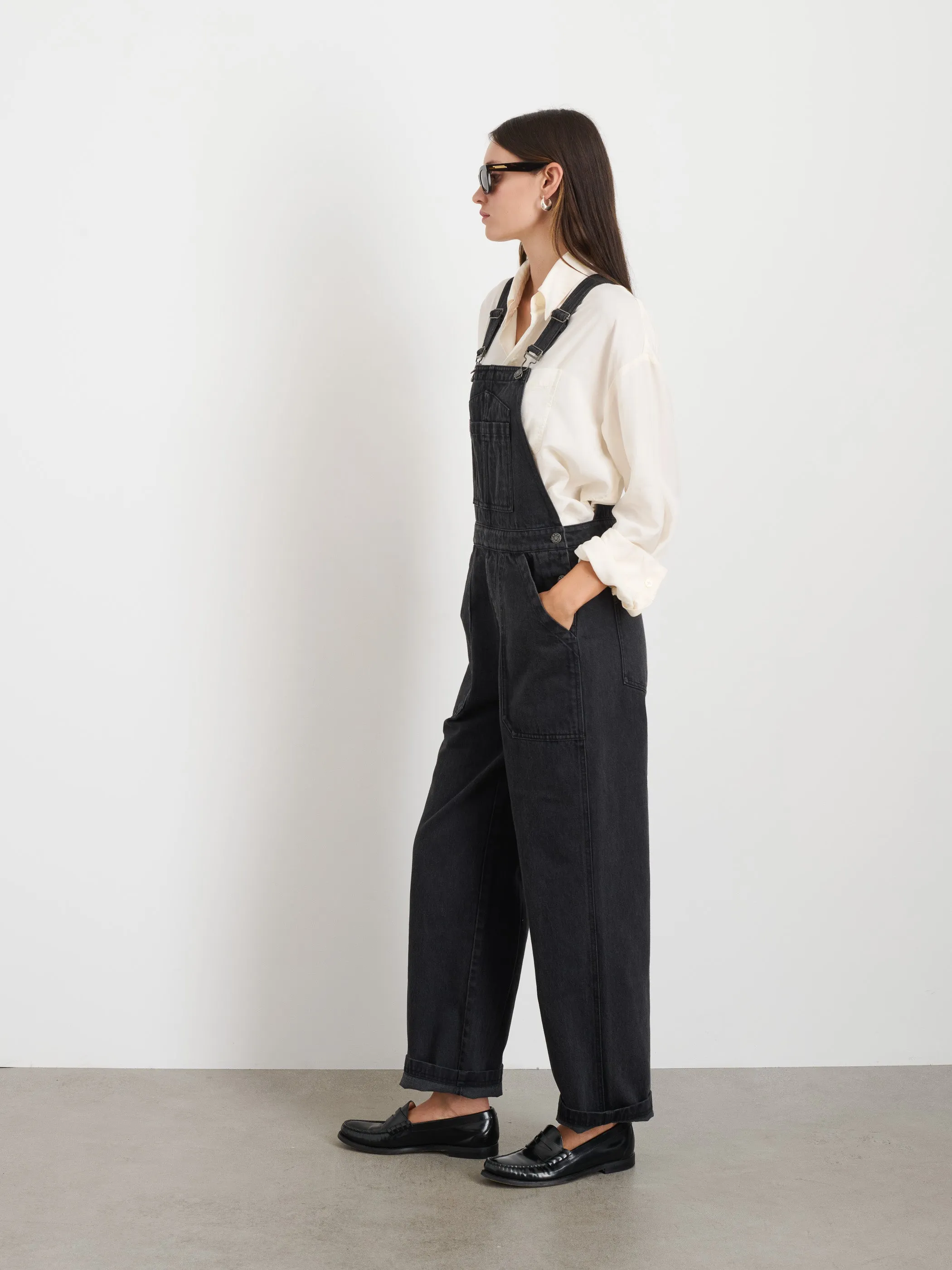 Lili Overall In Black Denim
