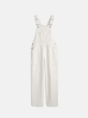 Lili Overall in White Denim