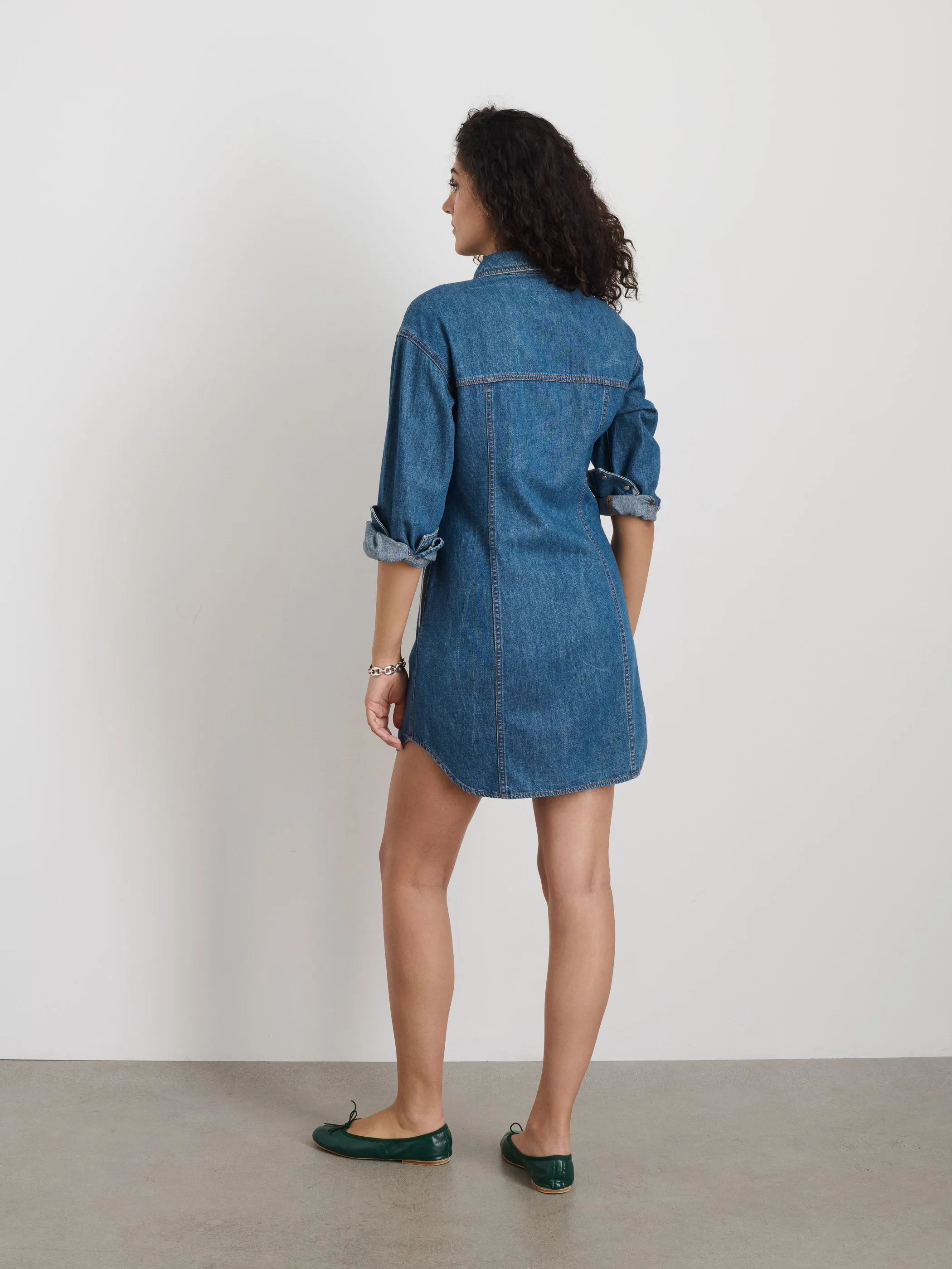 Marissa Shirtdress in Light Weight Denim