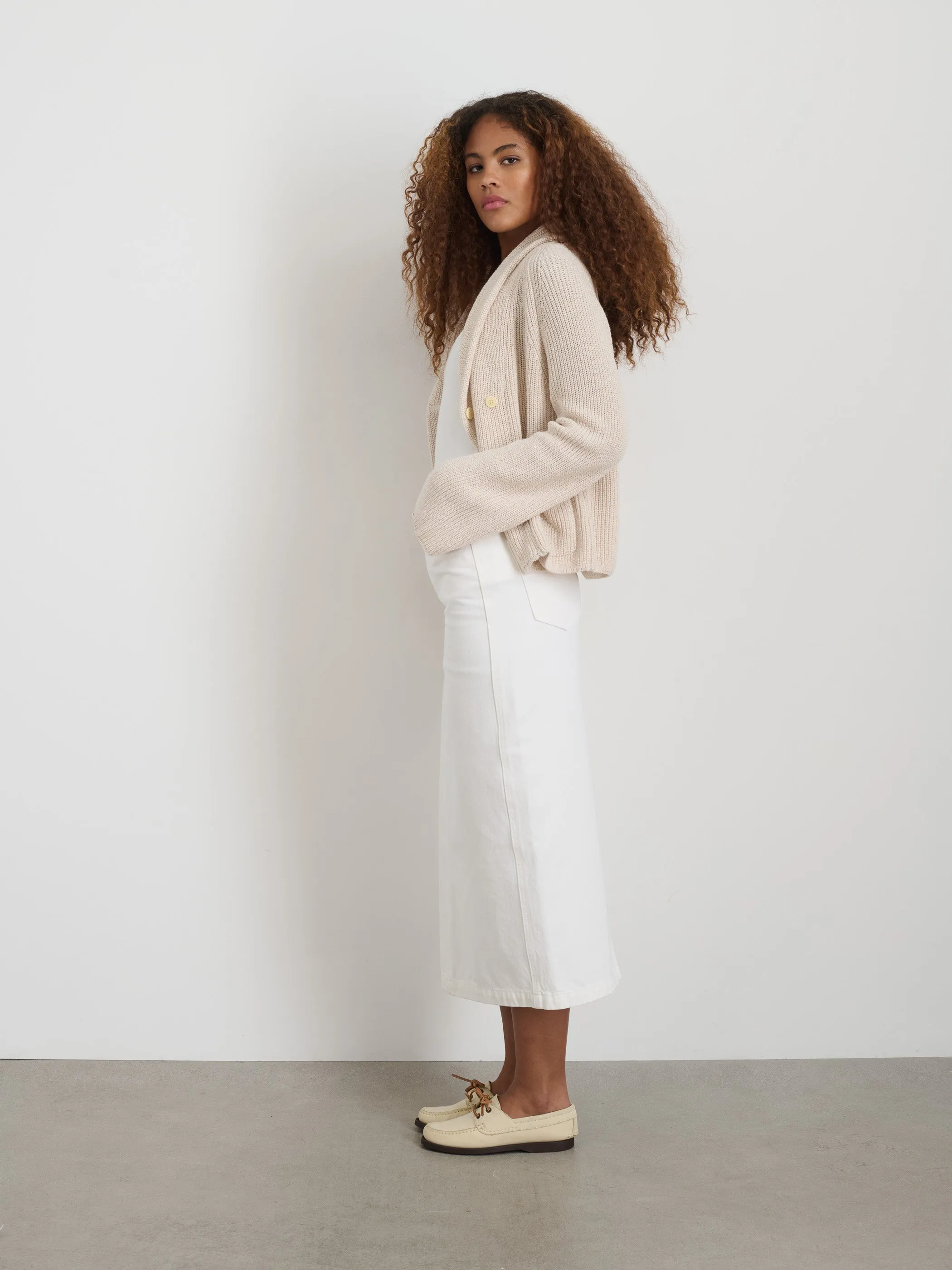 Marseille Cardigan In Cotton Linen