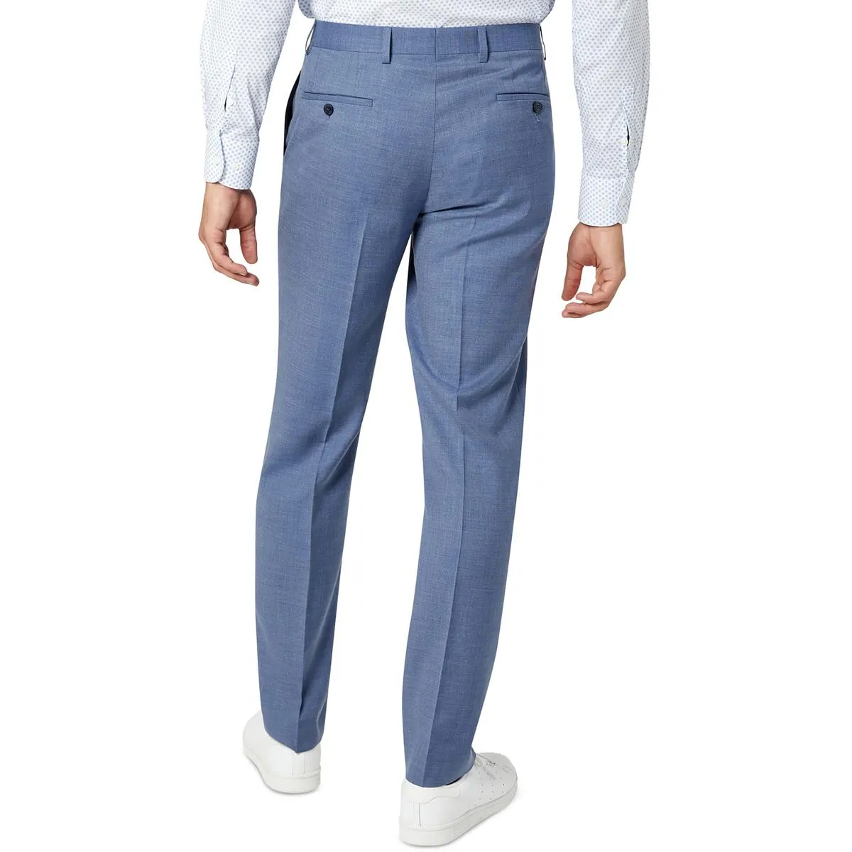 Mens Classic Fit Flat Front Suit Pants
