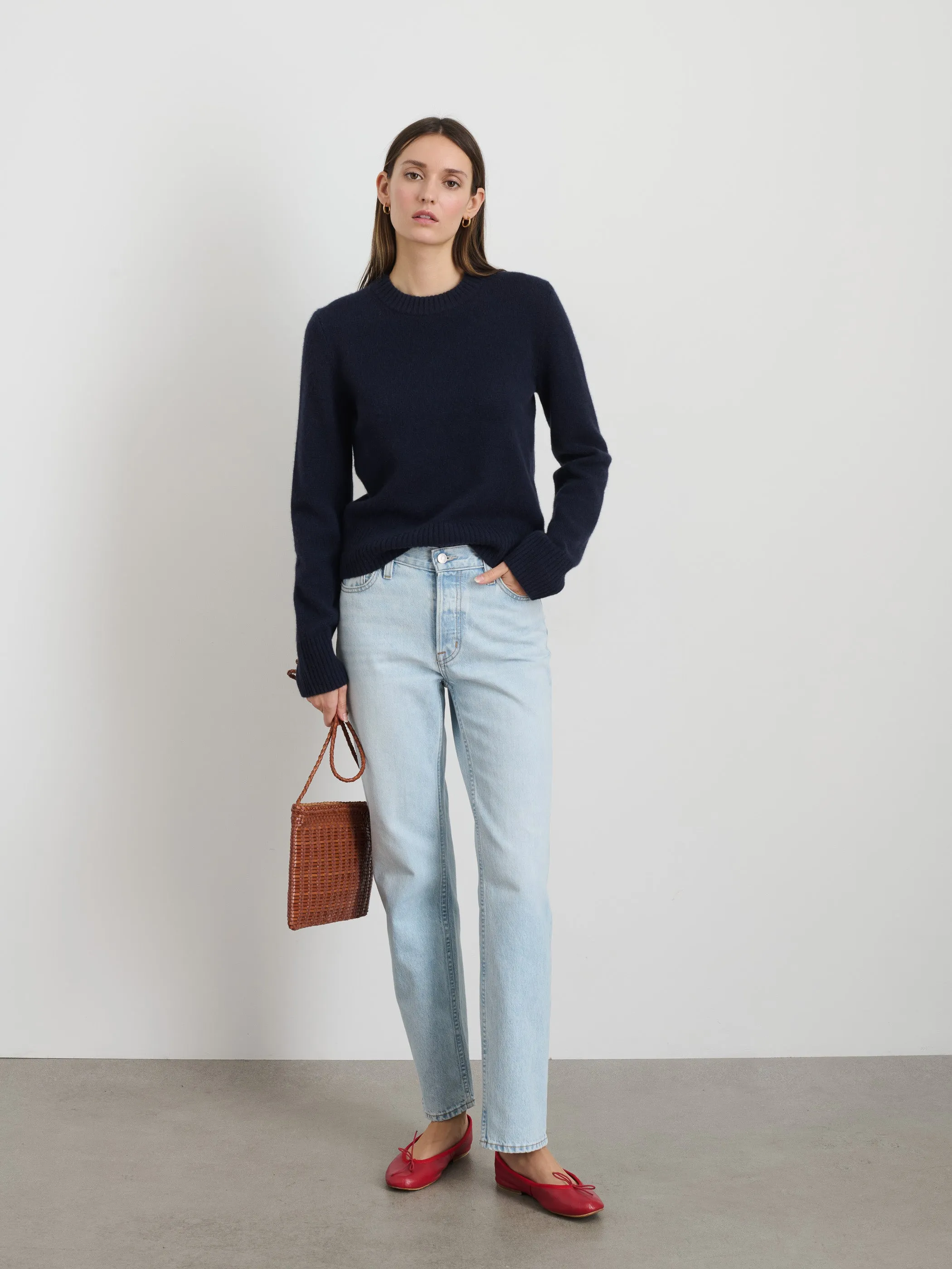 Michelle Crewneck Sweater in Cashmere
