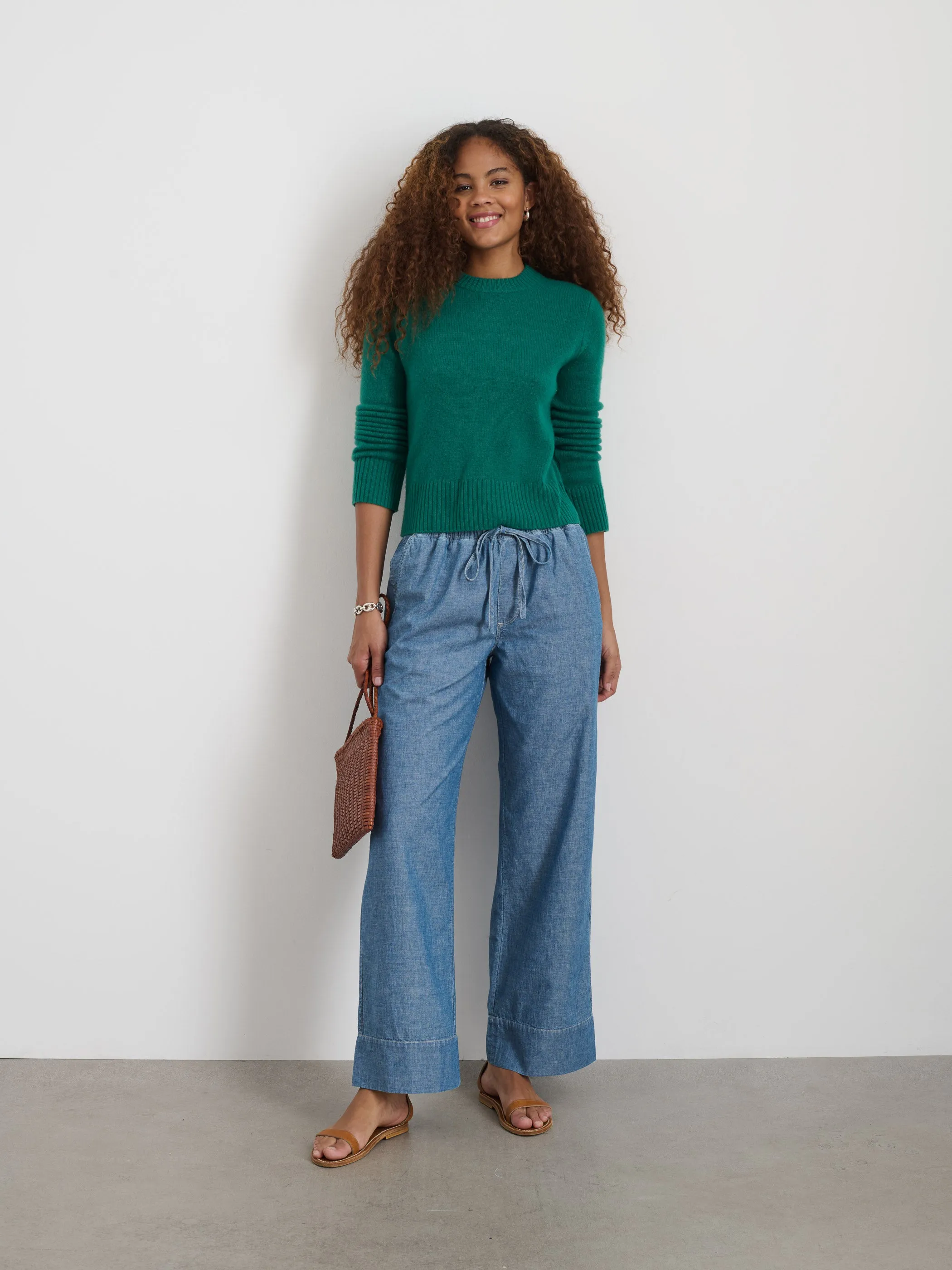 Michelle Crewneck Sweater in Cashmere