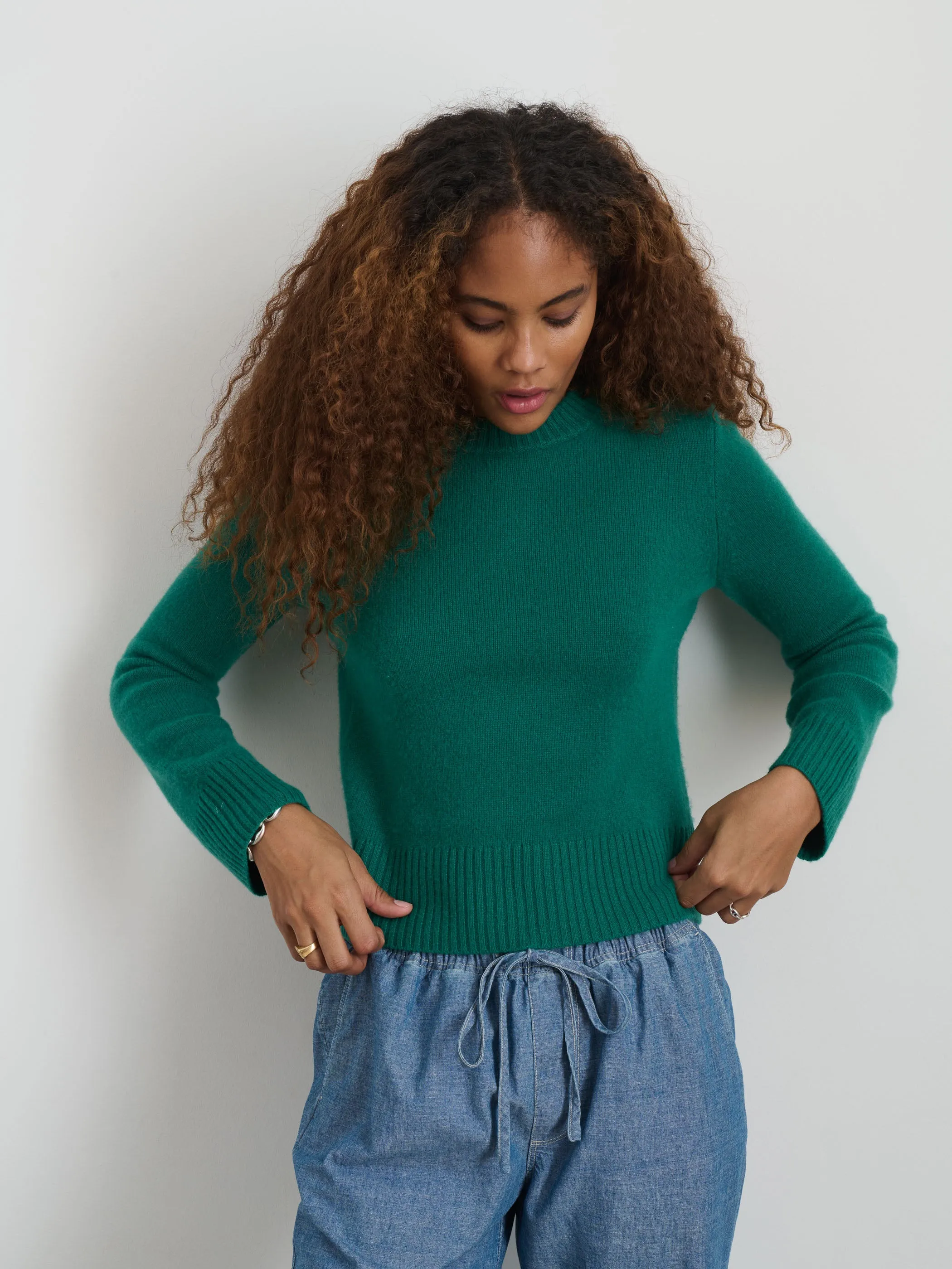 Michelle Crewneck Sweater in Cashmere