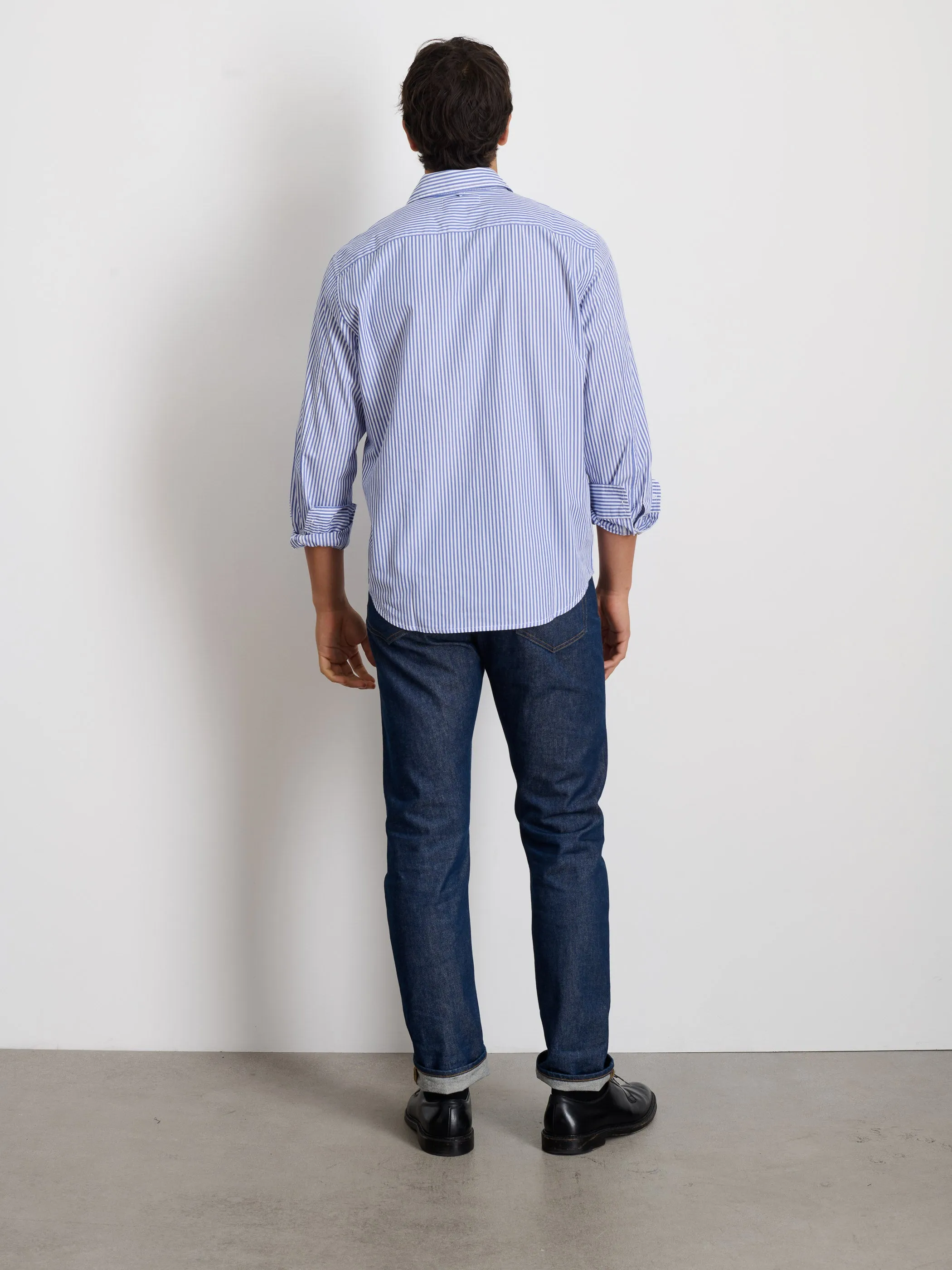 Mill Shirt in Striped Poplin