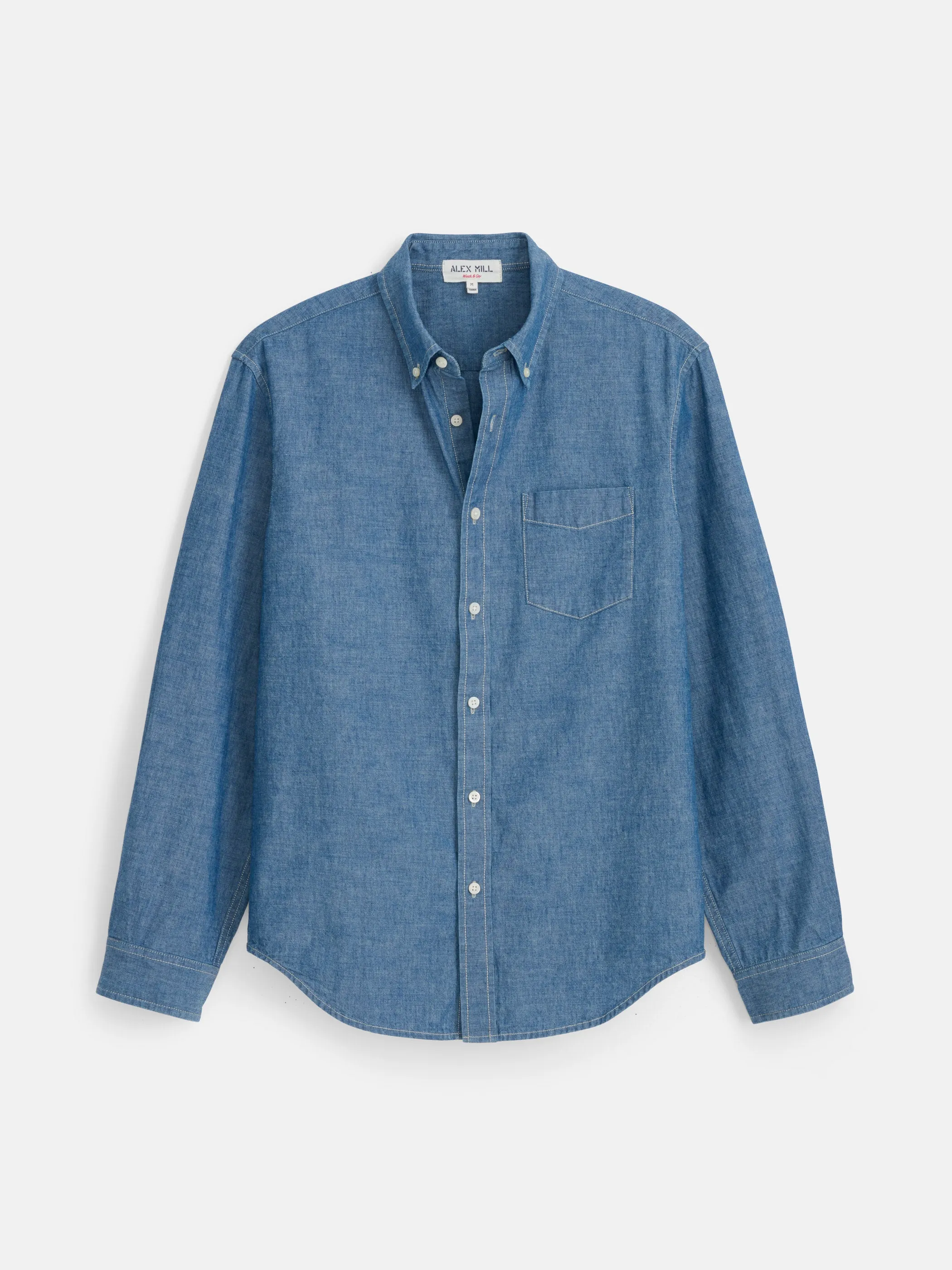 Mill Shirt in Washed Chambray