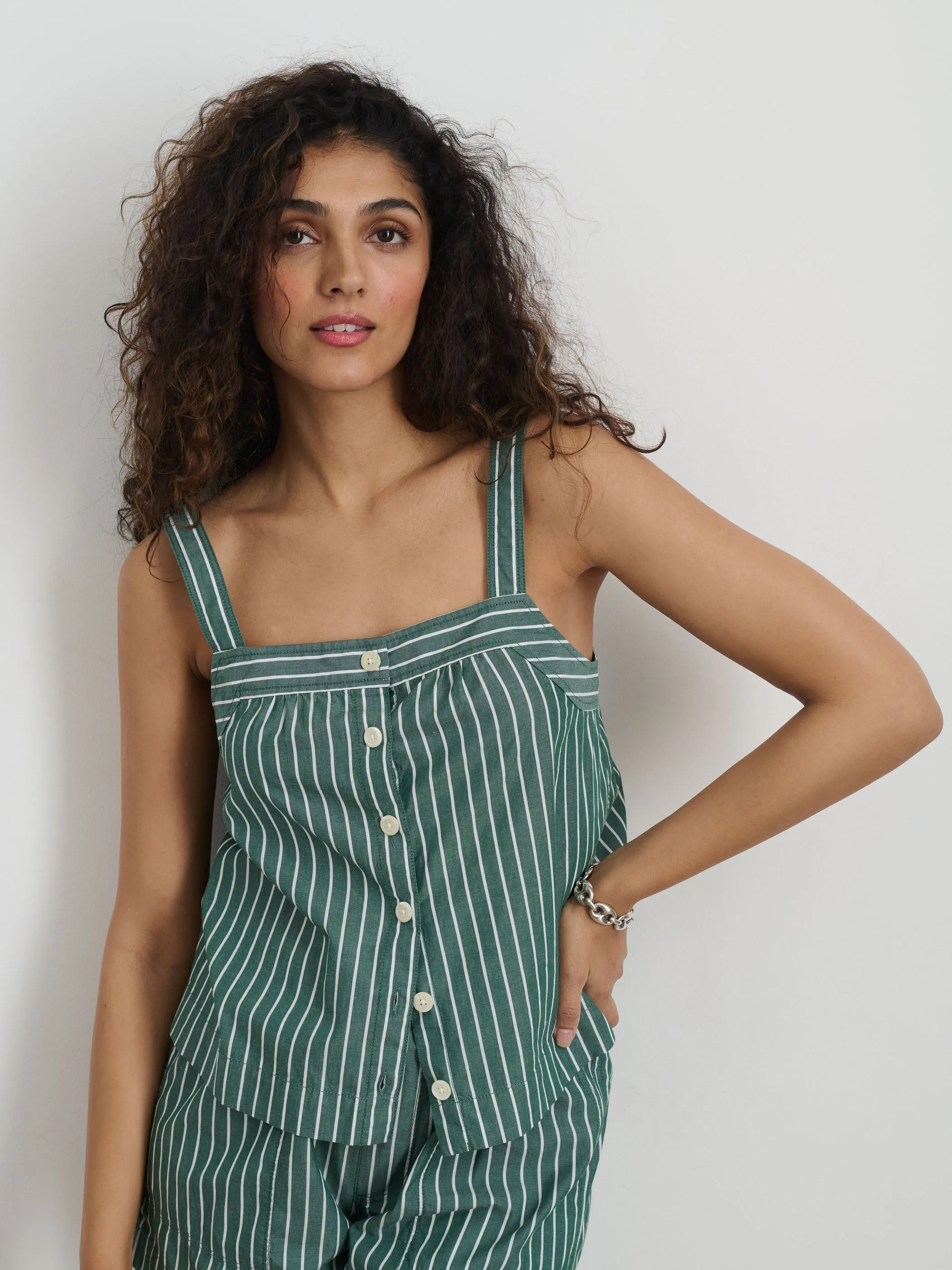 Montauk Striped Tank In Cotton