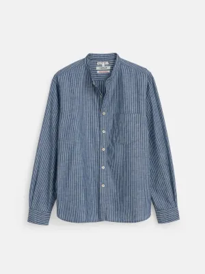 OMNIGOD x Alex Mill Band Collar Shirt in Stripe