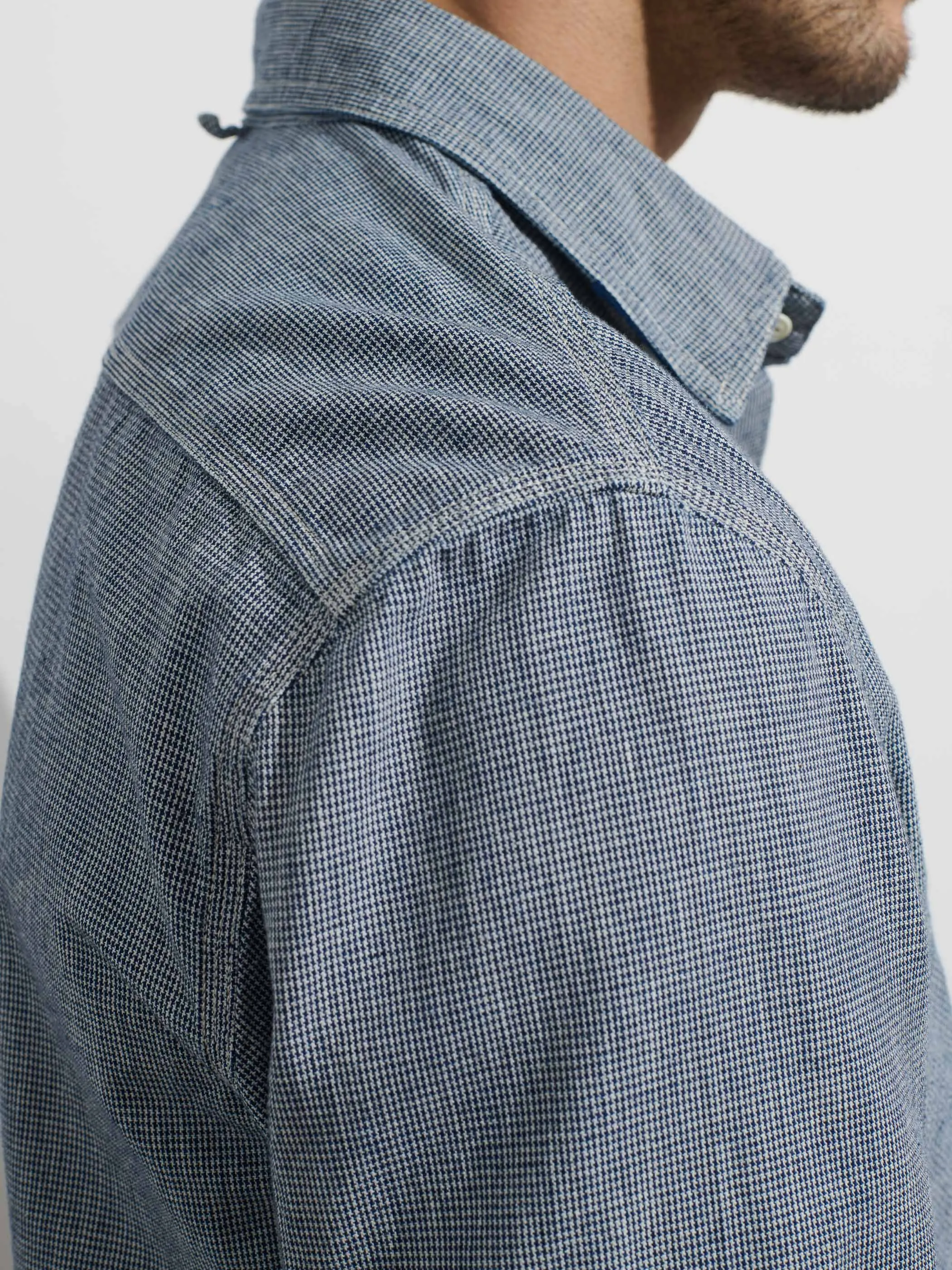 OMNIGOD x Alex Mill Utility Shirt In Houndstooth