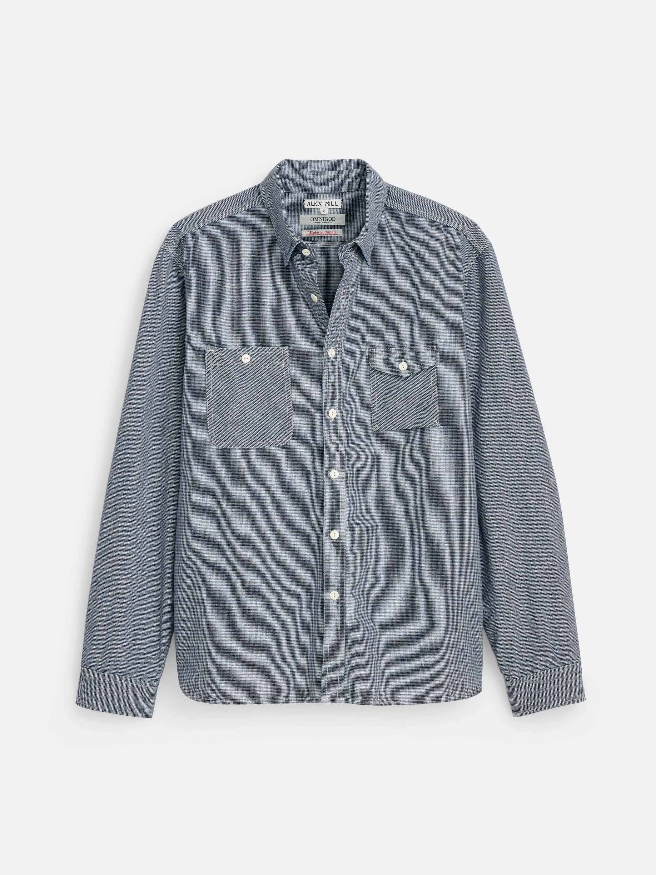 OMNIGOD x Alex Mill Utility Shirt In Houndstooth