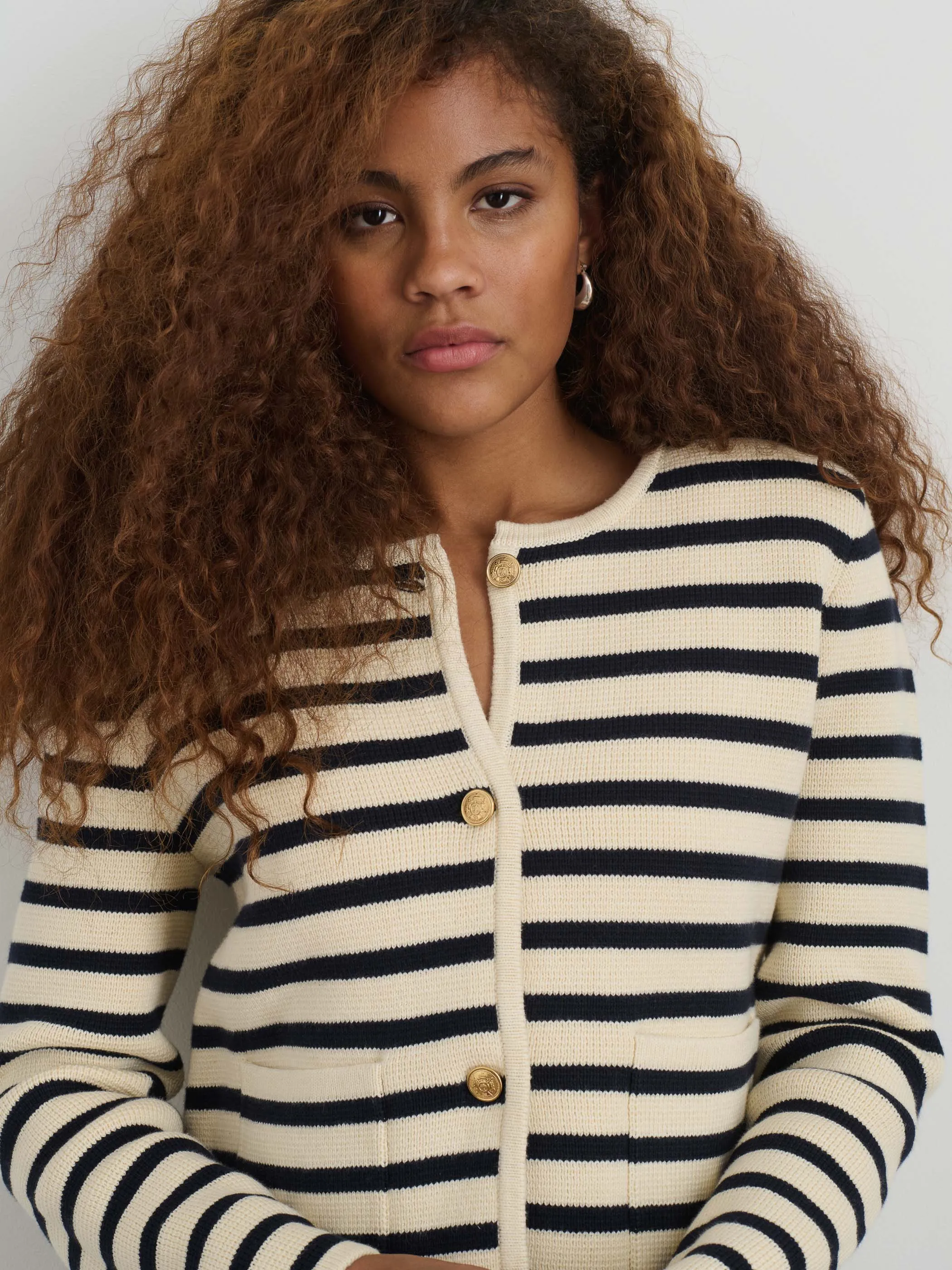 Paris Sweater Jacket in Stripe