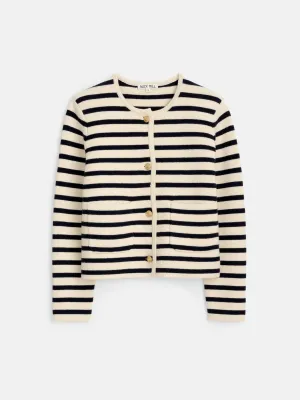 Paris Sweater Jacket in Stripe