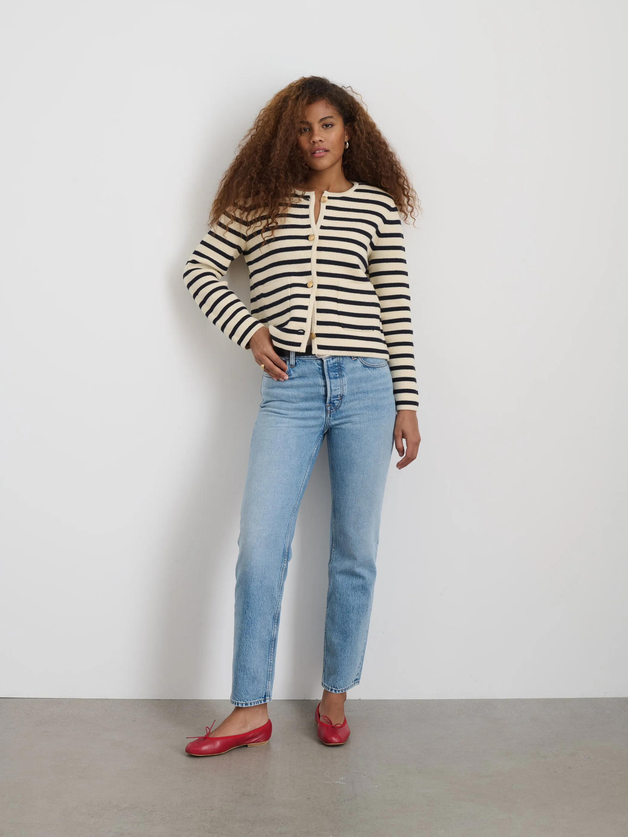 Paris Sweater Jacket in Stripe
