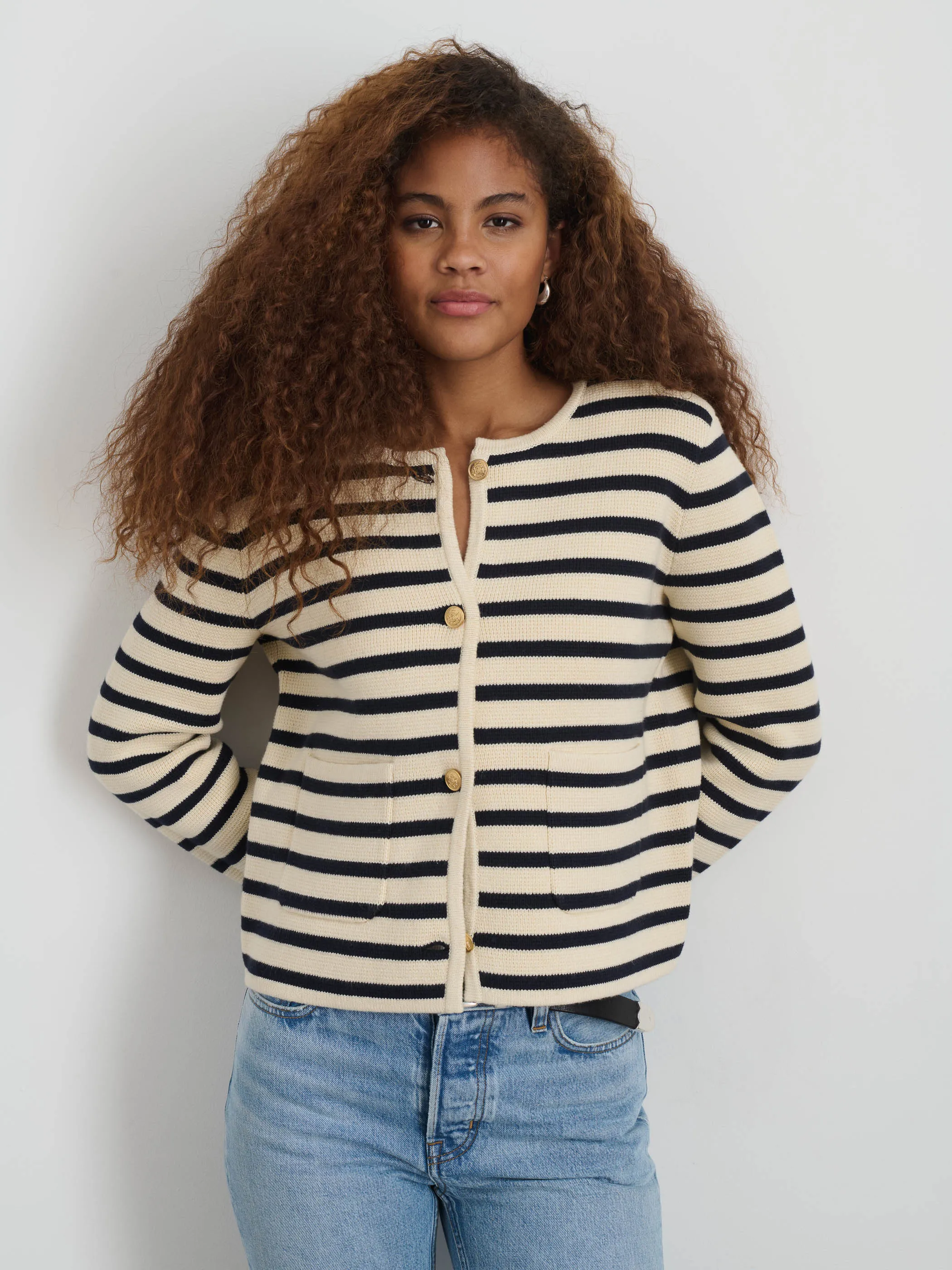 Paris Sweater Jacket in Stripe