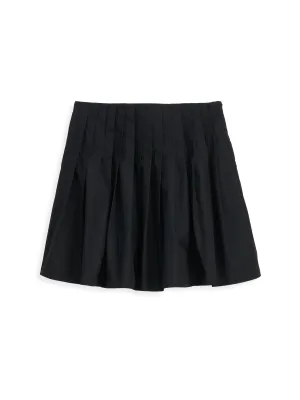 Penelope Pleated Skirt In Cotton Poplin