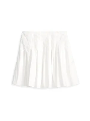 Penelope Pleated Skirt In Cotton Poplin