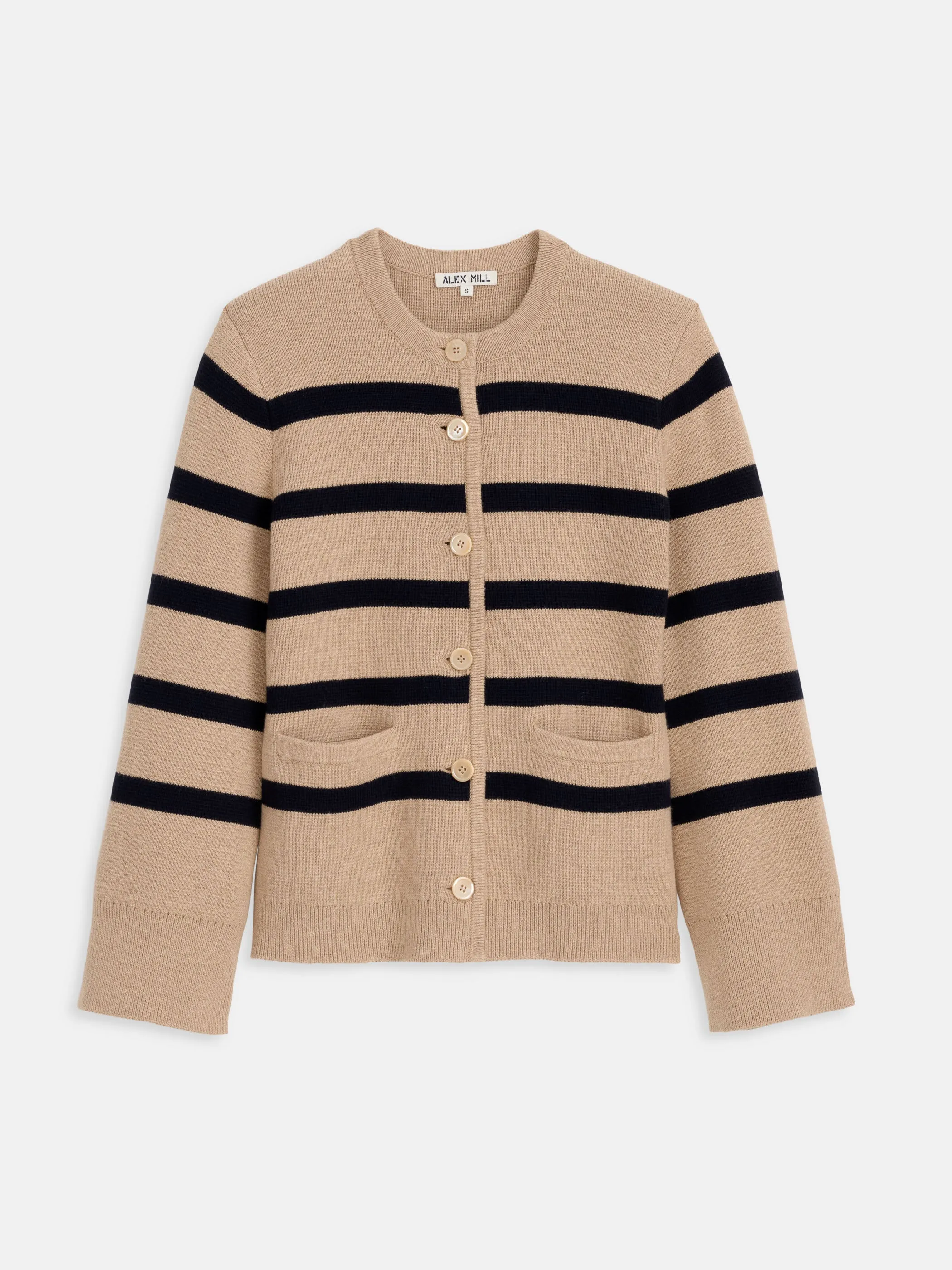 Provence Stripe Sweater Jacket In Cotton Cashmere