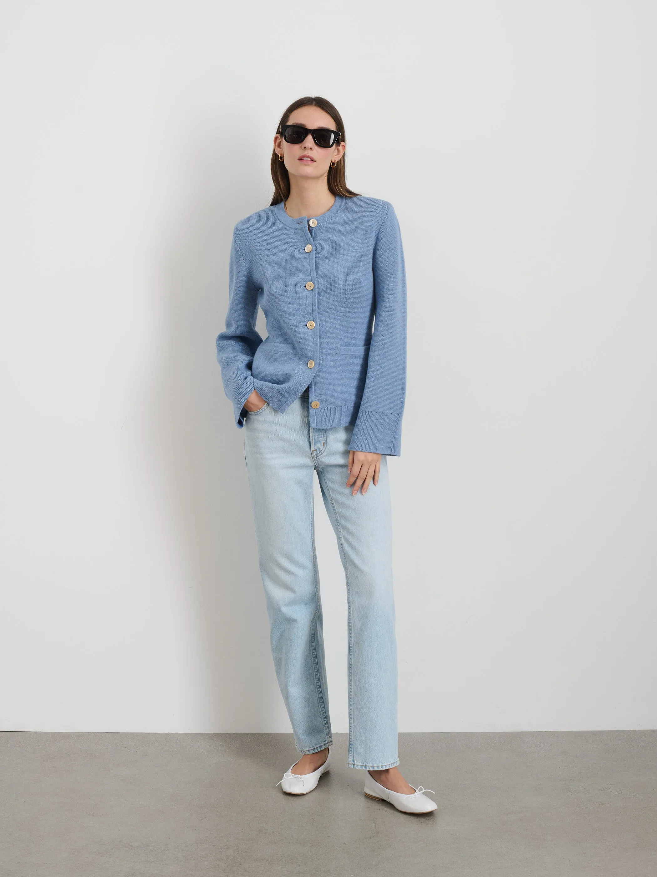 Provence Sweater Jacket In Cotton Cashmere