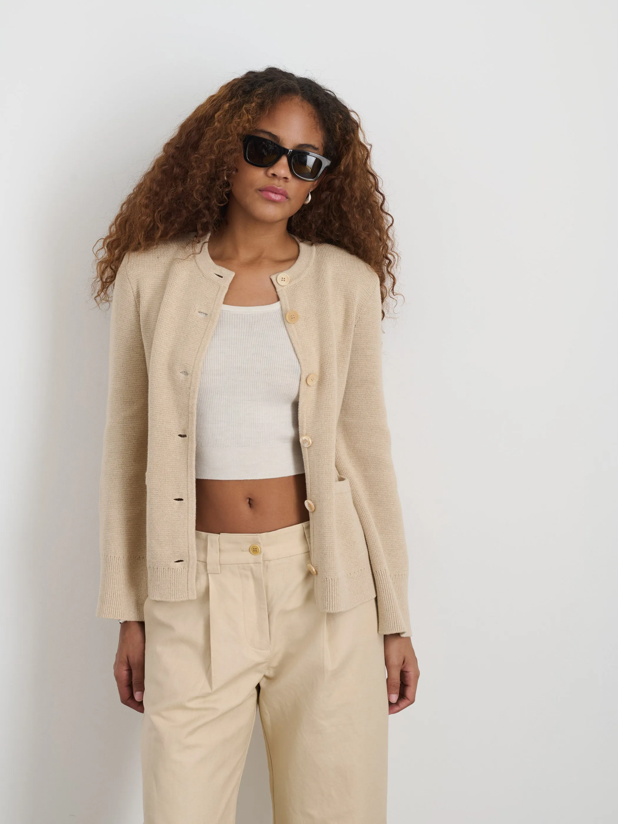 Provence Sweater Jacket In Cotton Cashmere