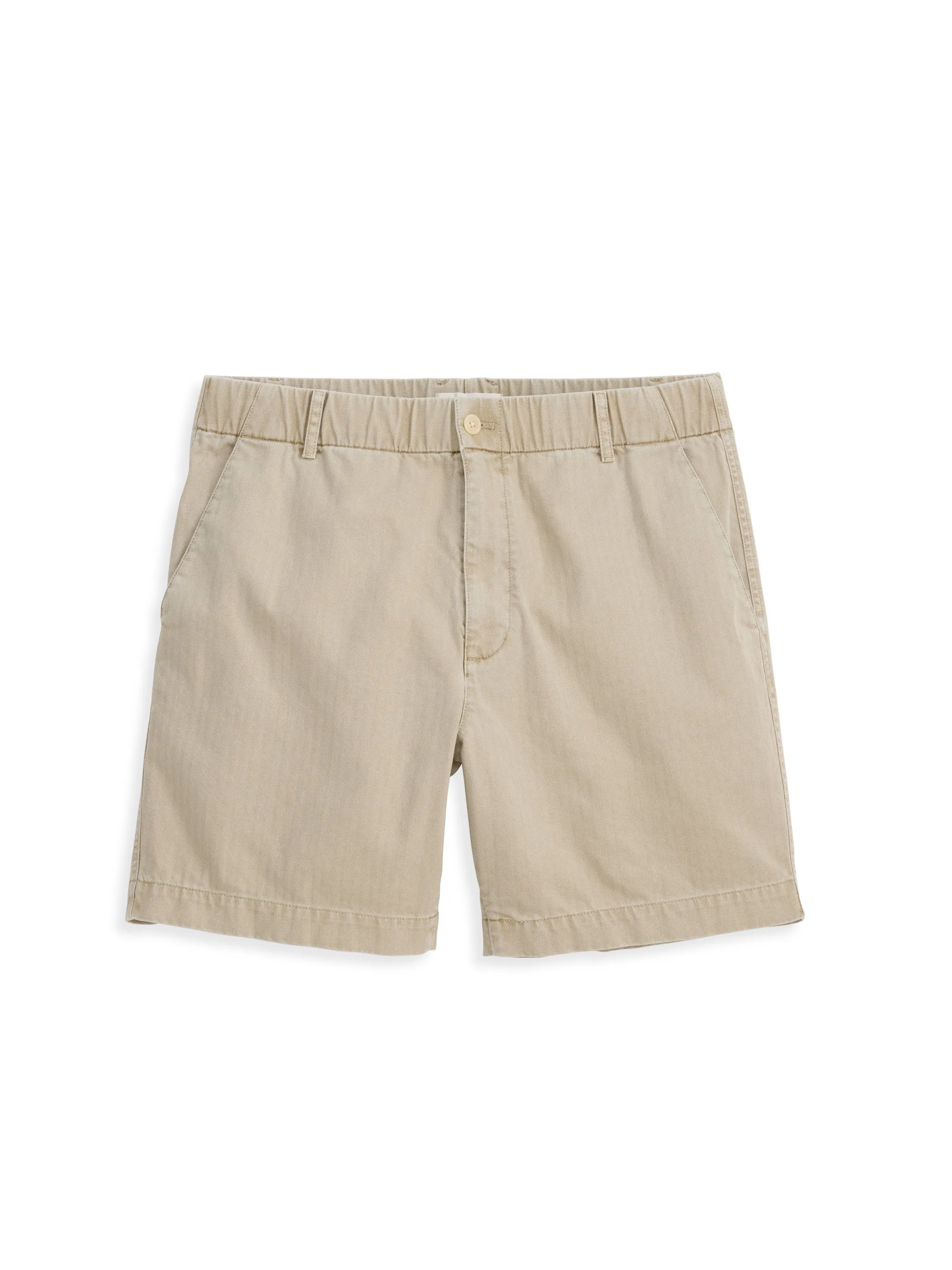 Pull On Short In Cotton Herringbone