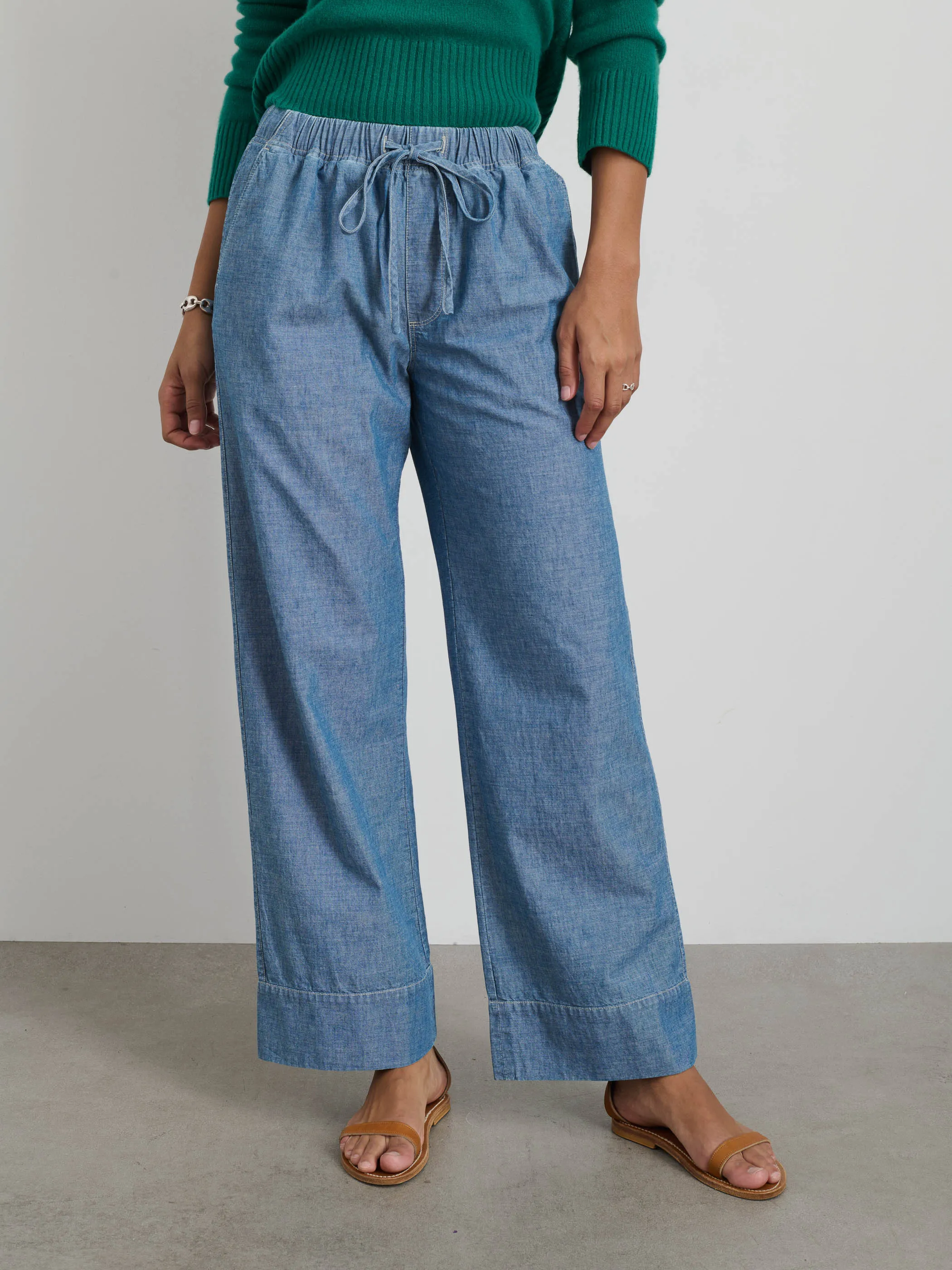 Riley Pant In Chambray