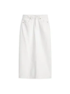 Ruby Denim Skirt In White Denim