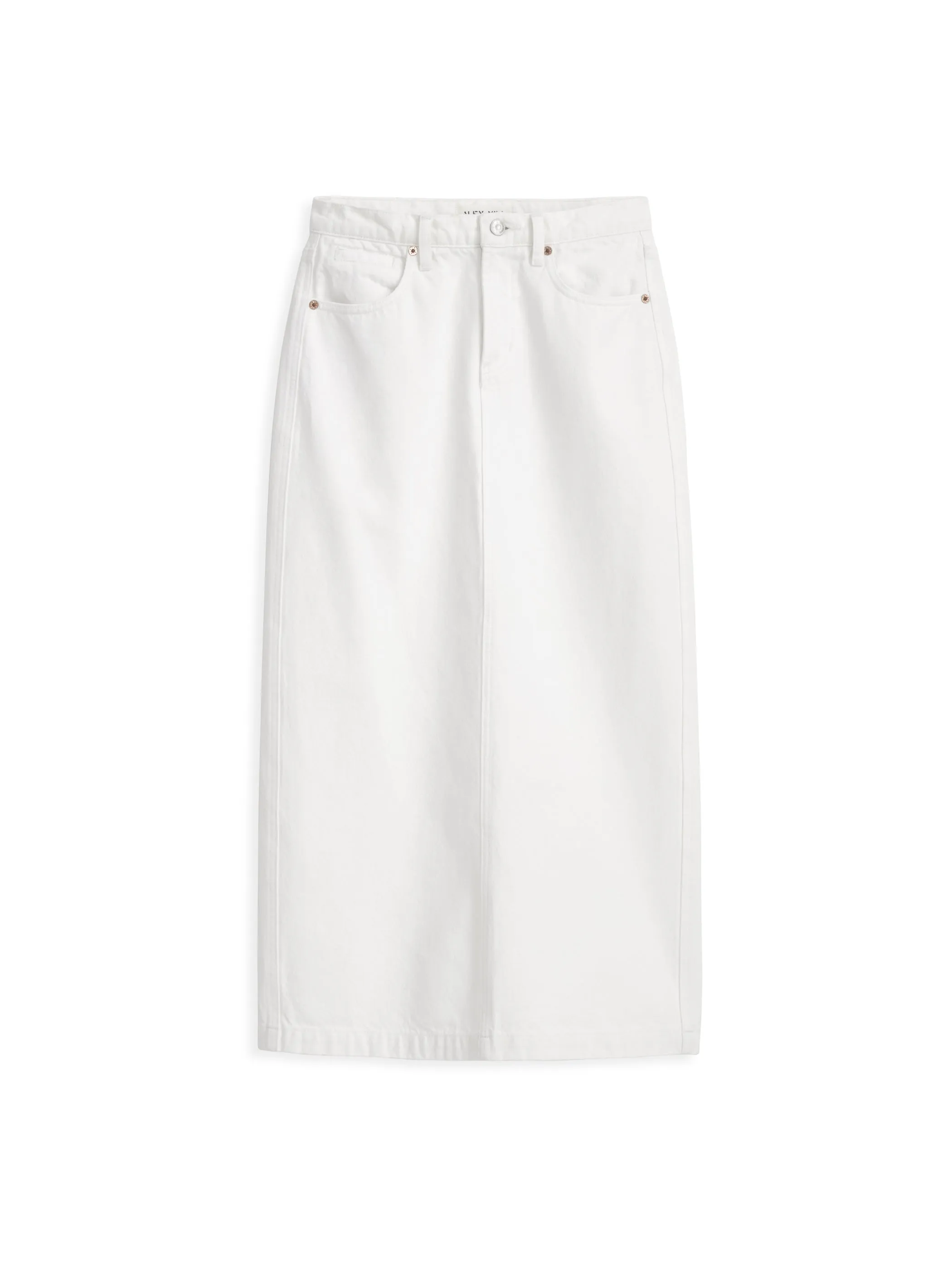 Ruby Denim Skirt In White Denim