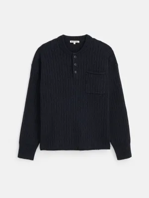 Sawyer Ribbed Henley Sweater
