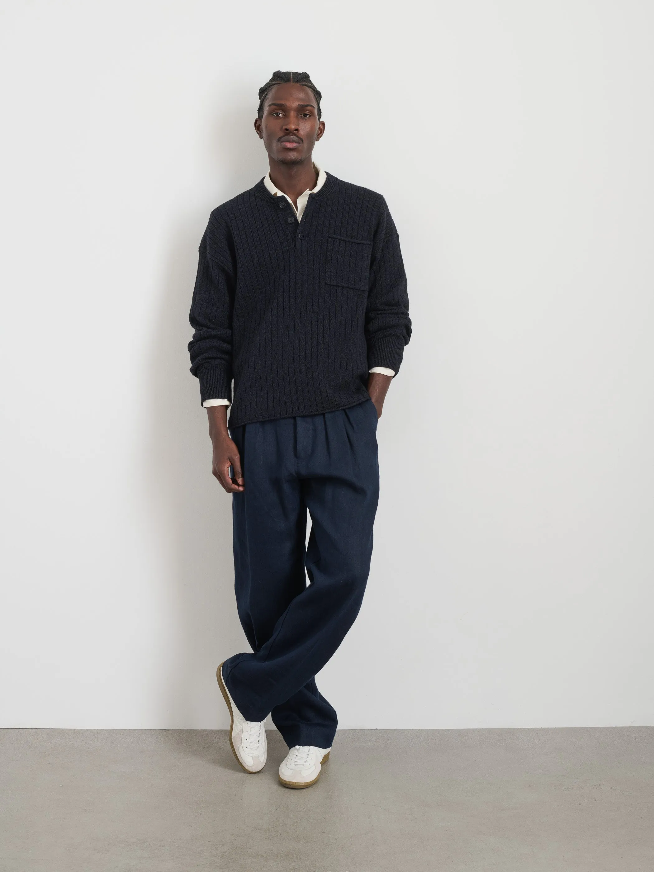 Sawyer Ribbed Henley Sweater