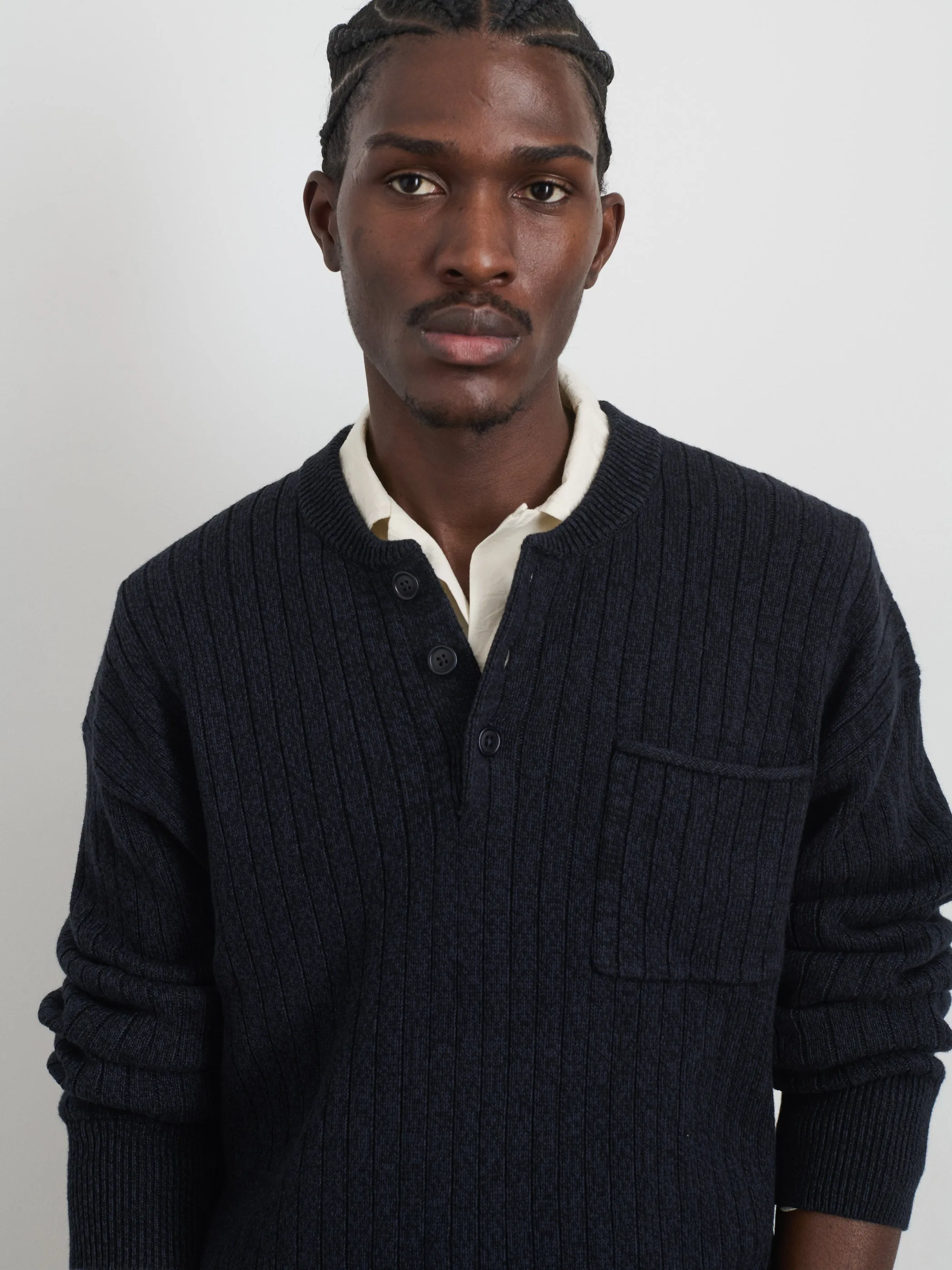 Sawyer Ribbed Henley Sweater
