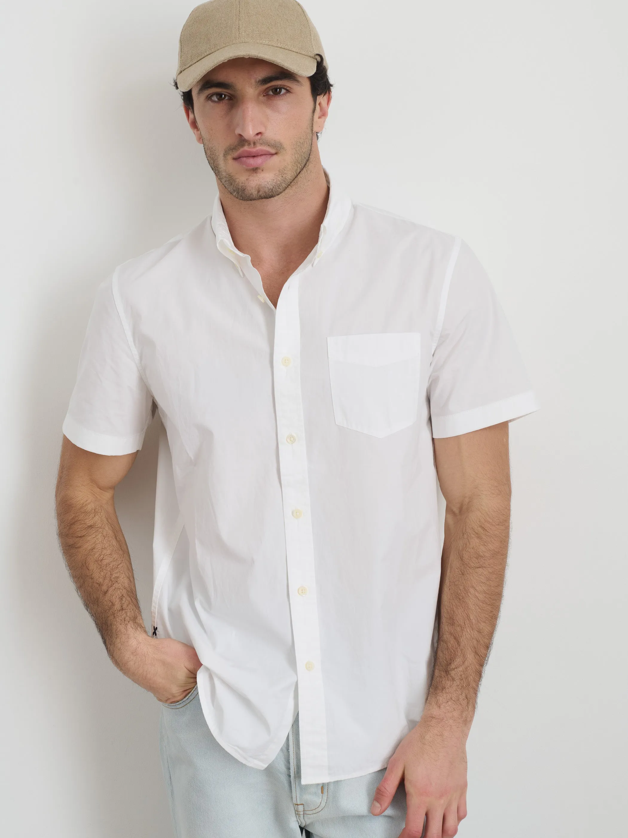 Short Sleeve Mill Shirt in Cotton