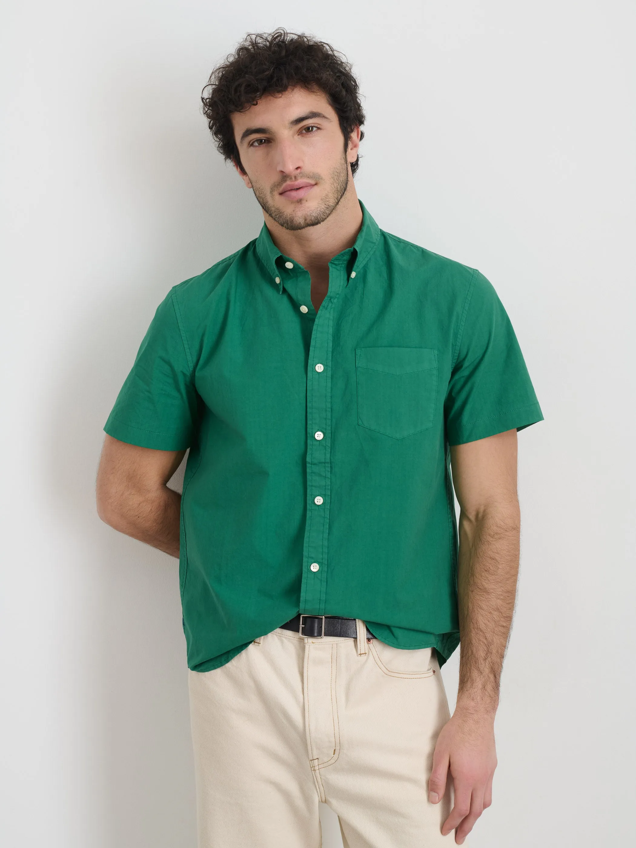 Short Sleeve Mill Shirt in Cotton