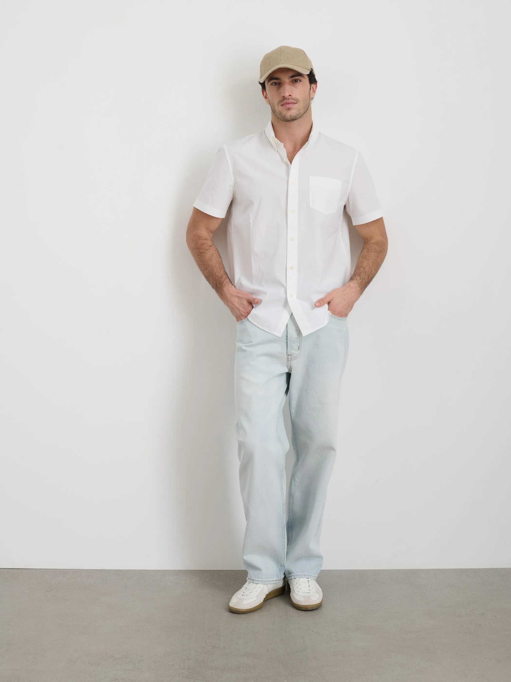 Short Sleeve Mill Shirt in Cotton
