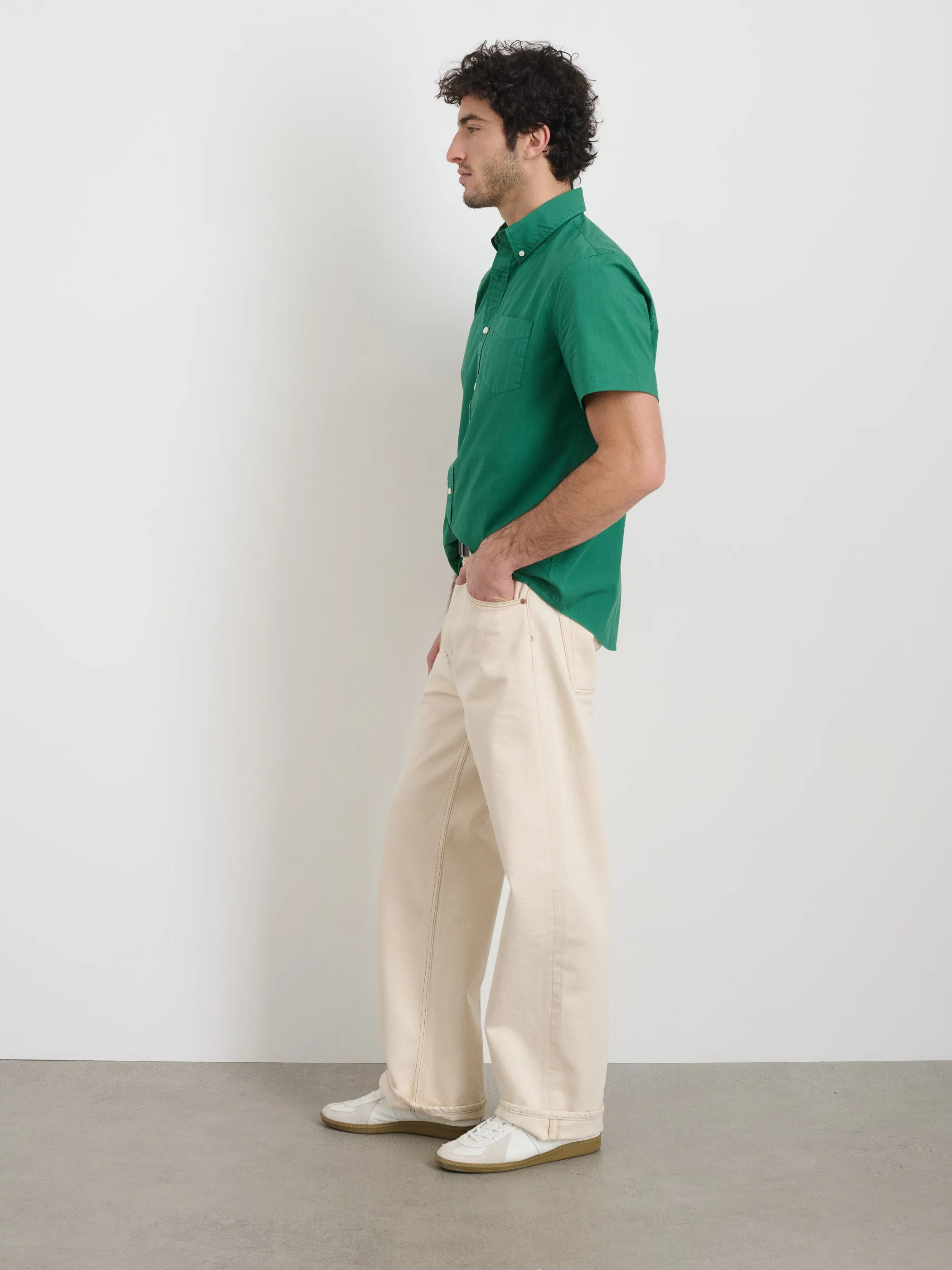 Short Sleeve Mill Shirt in Cotton