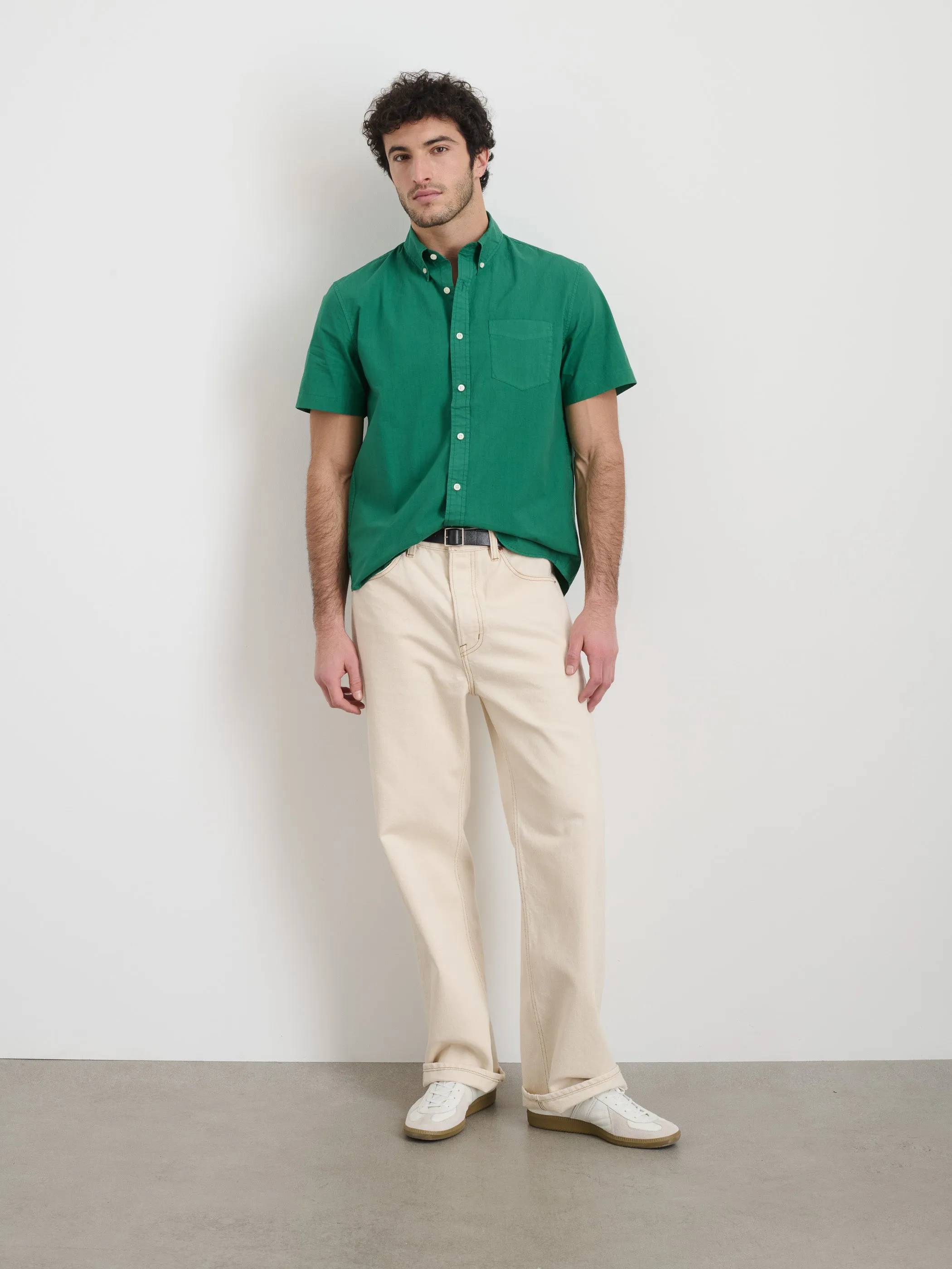 Short Sleeve Mill Shirt in Cotton