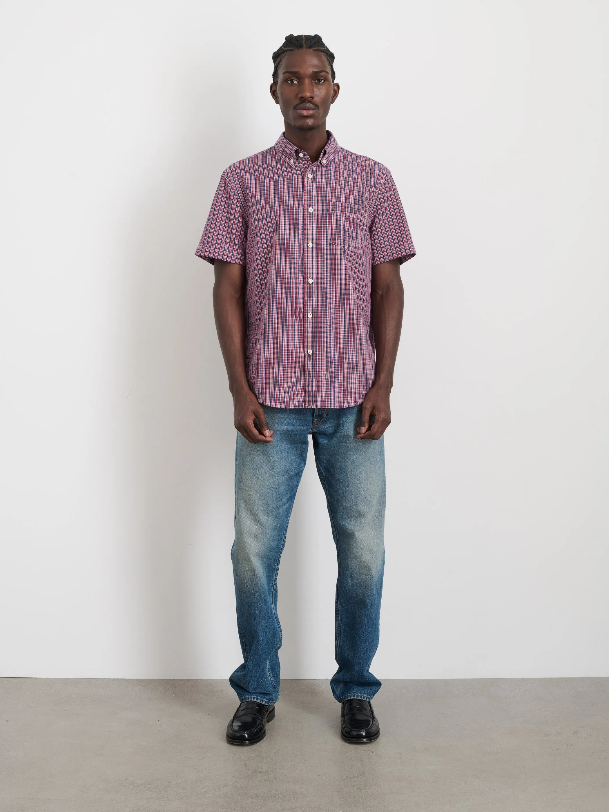 Short Sleeve Mill Shirt In Madras