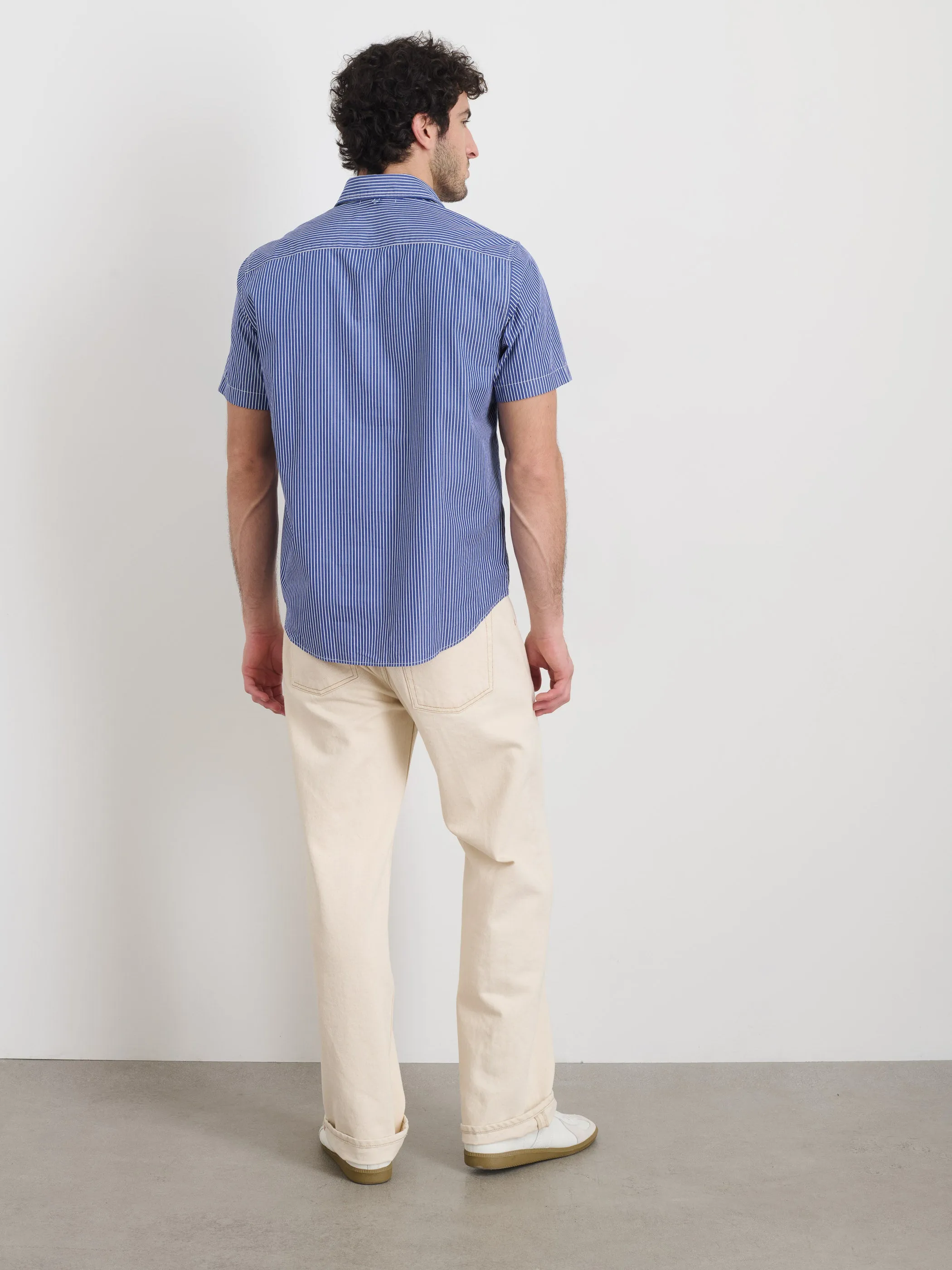 Short Sleeve Mill Shirt In Stripe