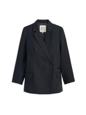 Soho Waisted Blazer In Linen Cotton