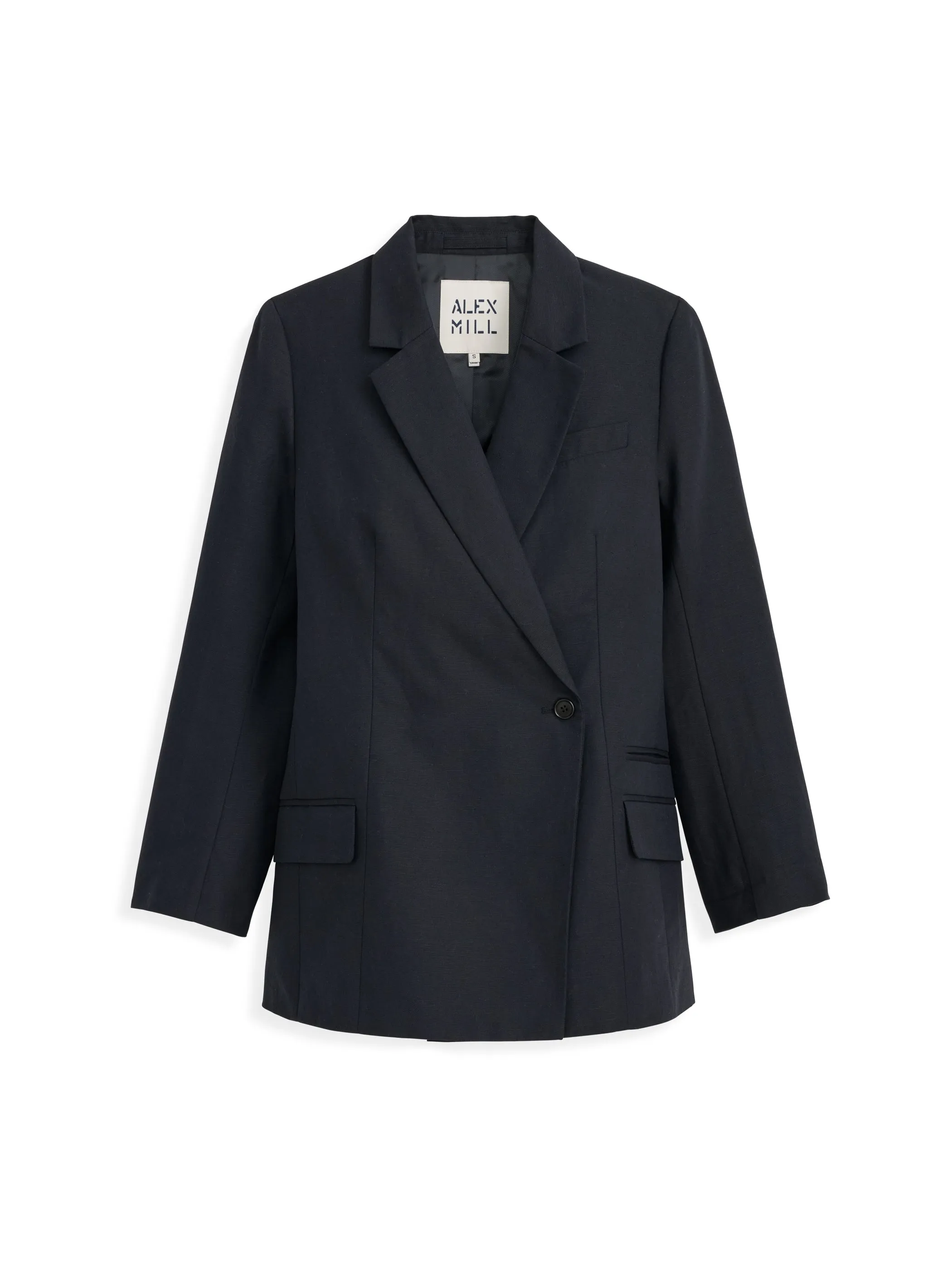Soho Waisted Blazer In Linen Cotton