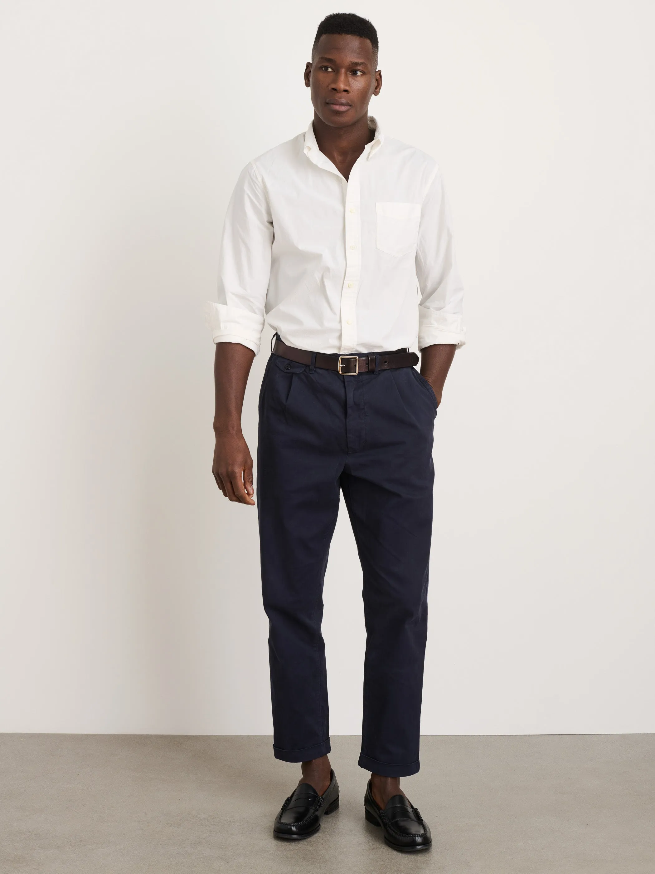 Standard Pleated Pant in Chino