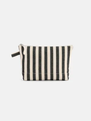The Perfect Canvas Pouch in Black Stripe