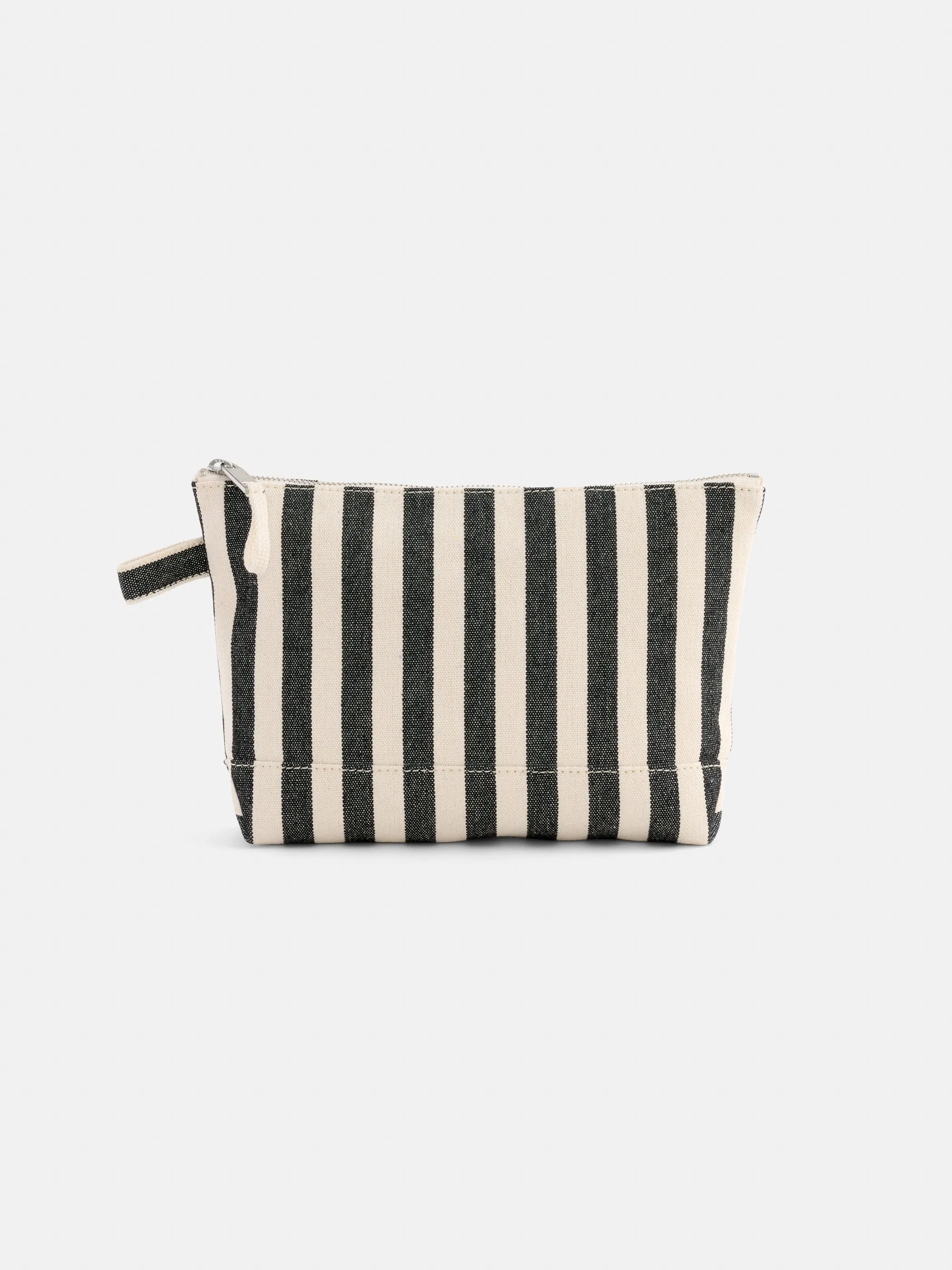 The Perfect Canvas Pouch in Black Stripe