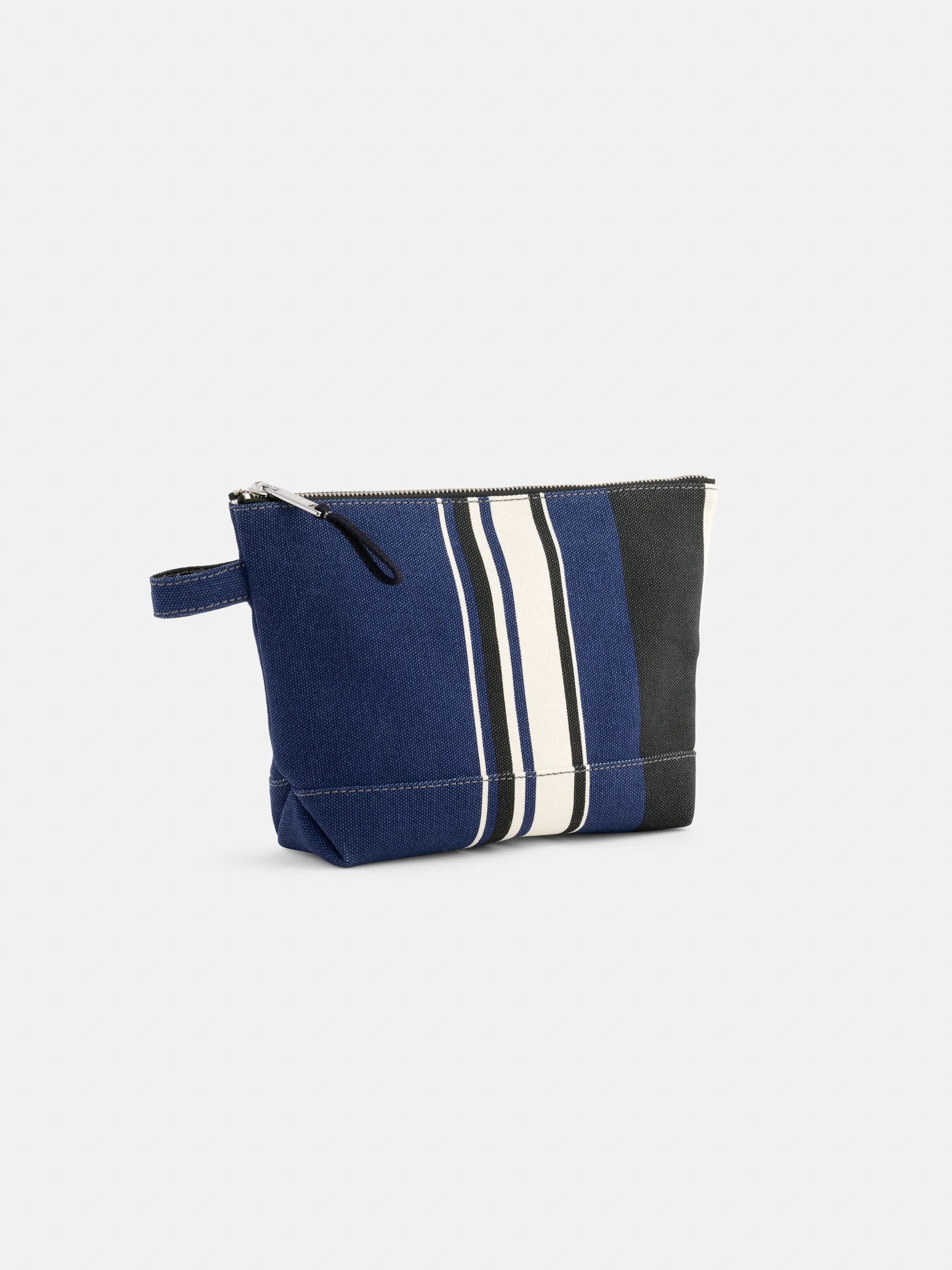 The Perfect Canvas Pouch in Navy Cabana Stripe